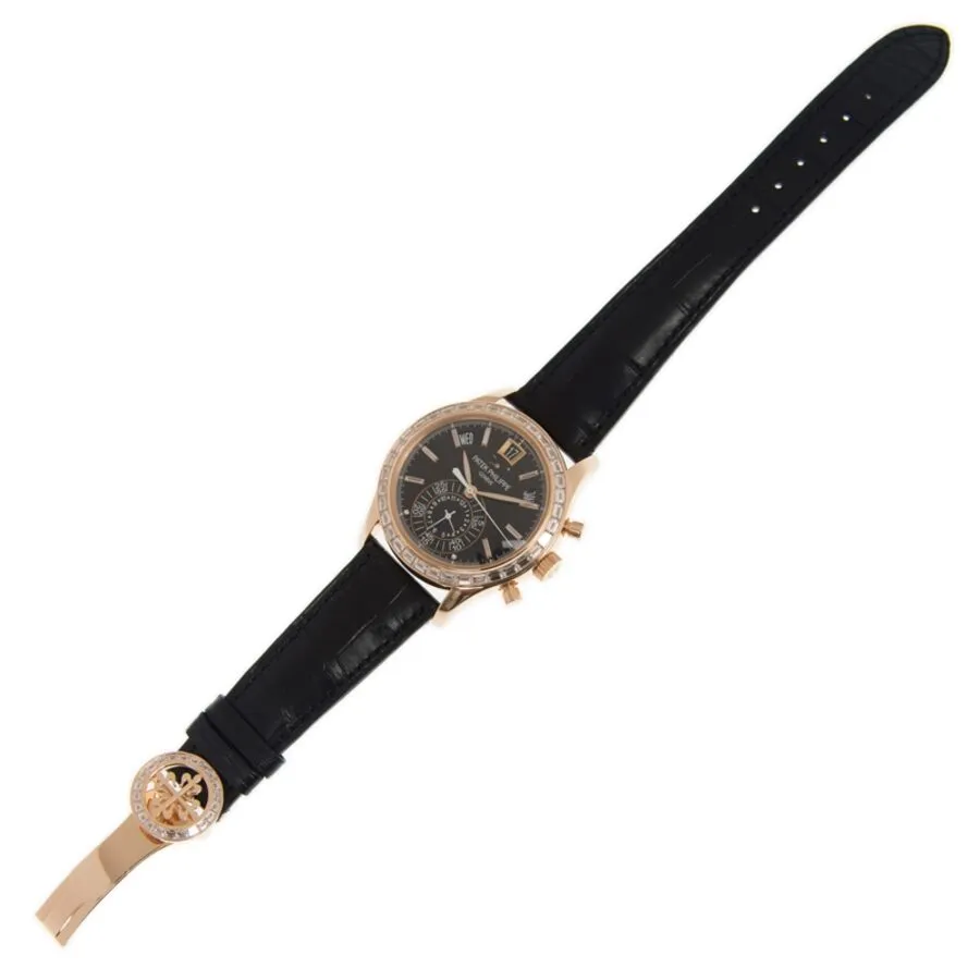 Patek Philippe Complications Chronograph Annual Calendar Automatic Gold Diamond Men's Watch 5961R-010