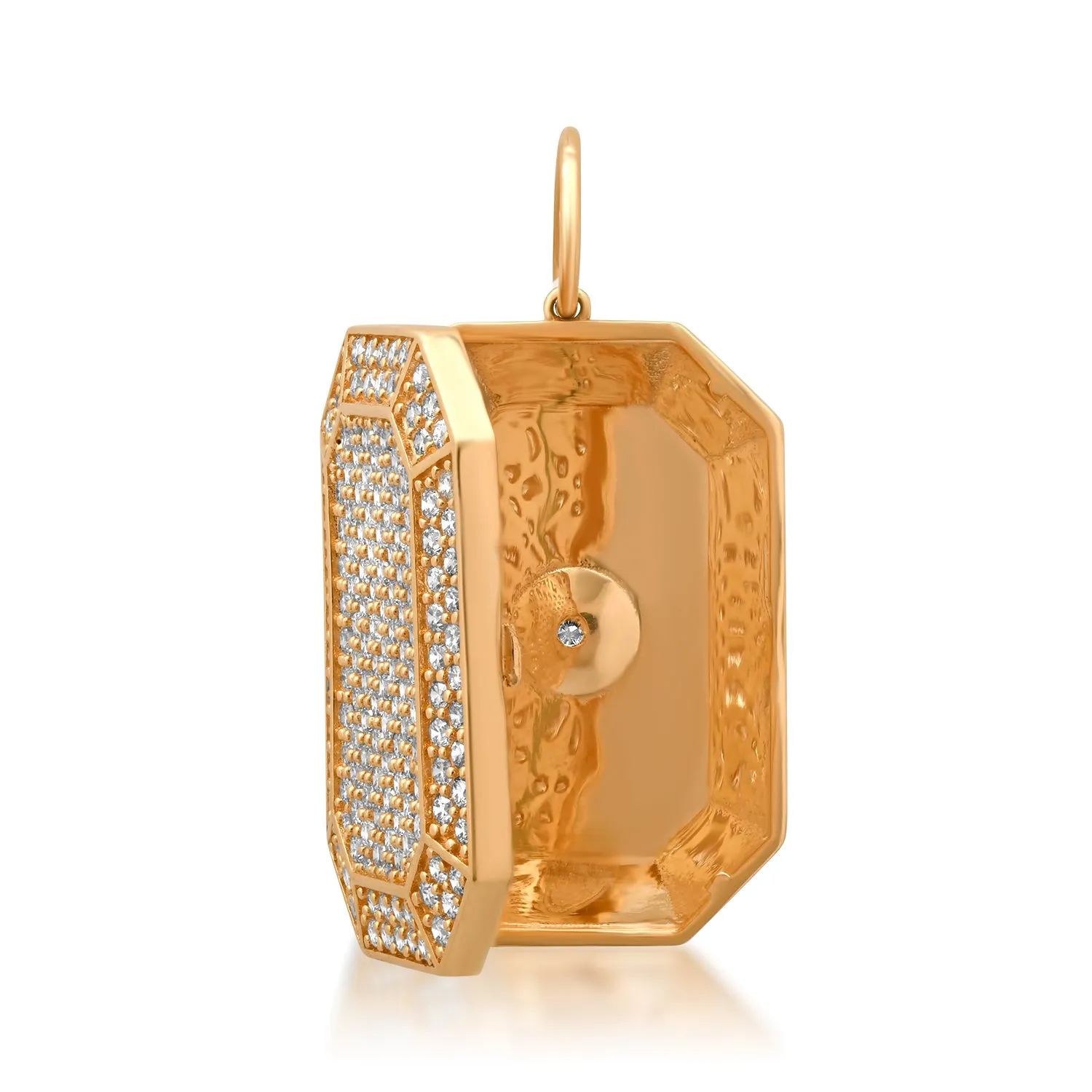 Pave Diamond Shine Bright Like Diamond Locket Charm
