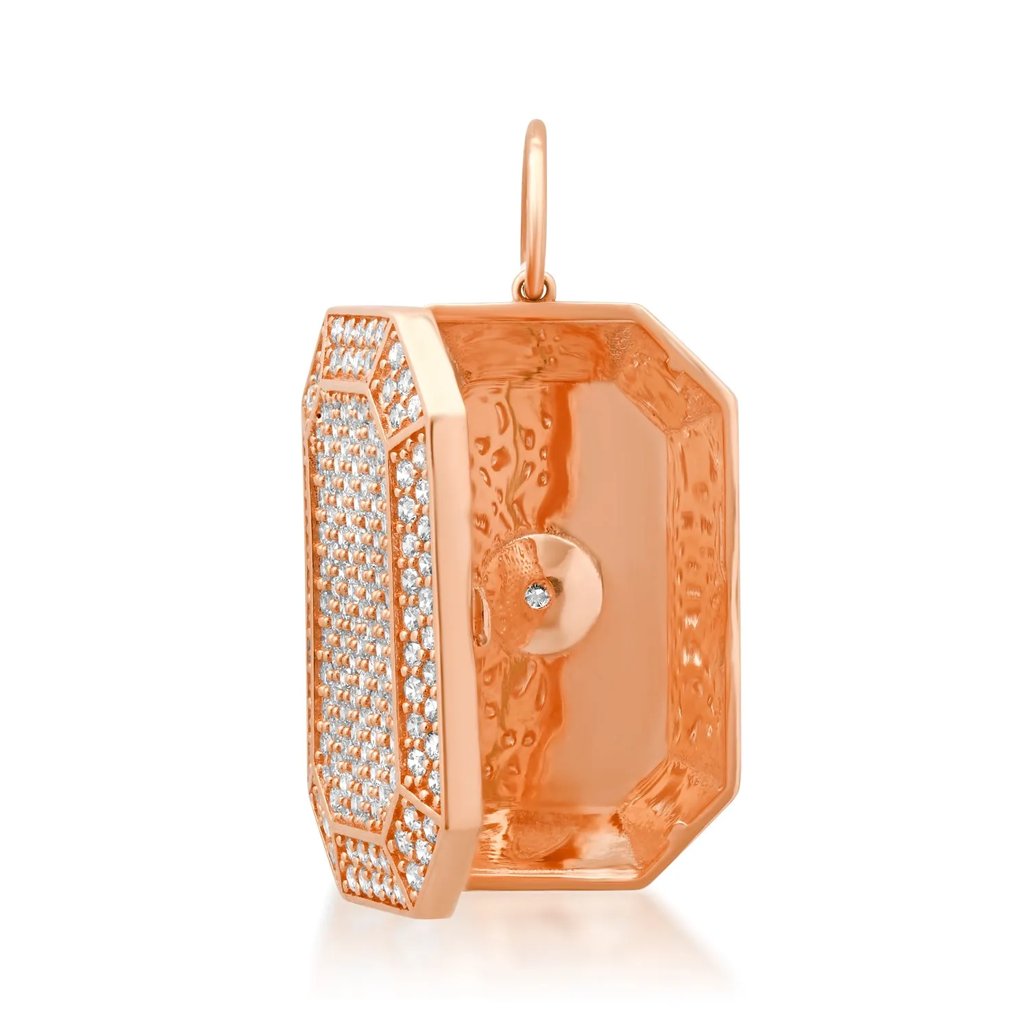 Pave Diamond Shine Bright Like Diamond Locket Charm