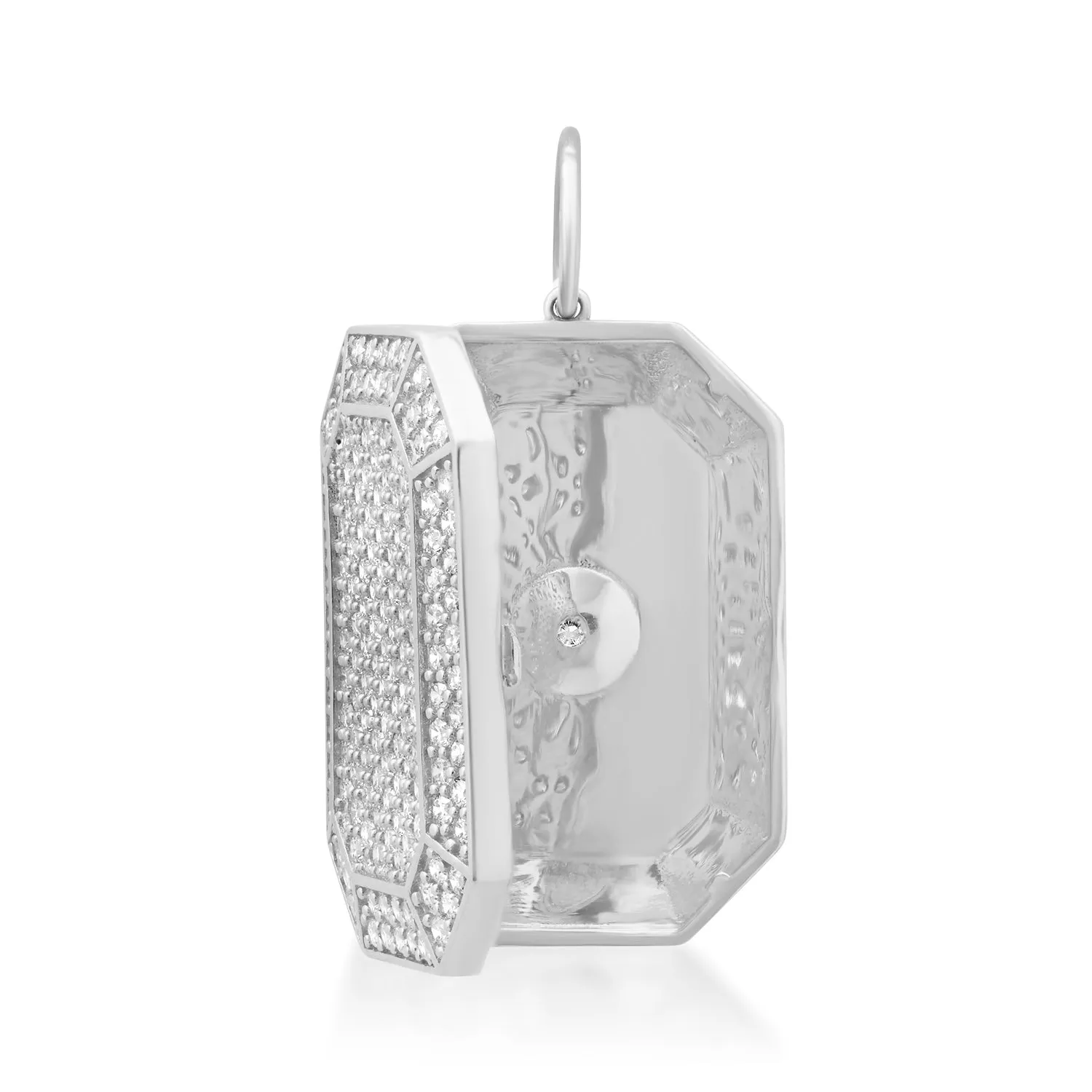 Pave Diamond Shine Bright Like Diamond Locket Charm