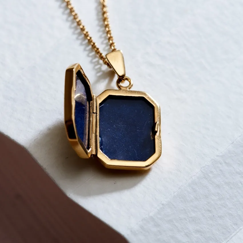 Personalised Rectangle Locket Necklace