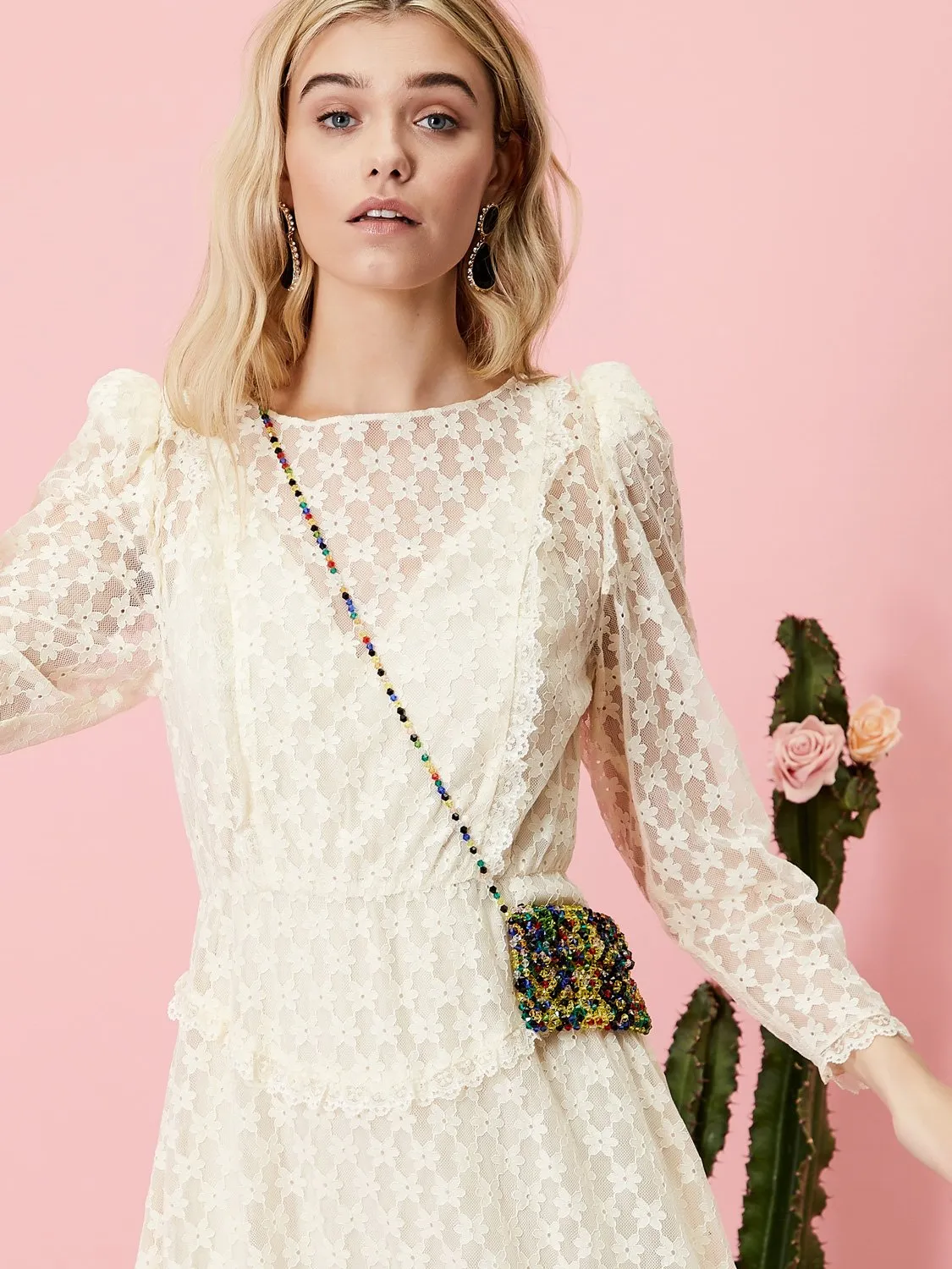 Pixel Beaded Purse
