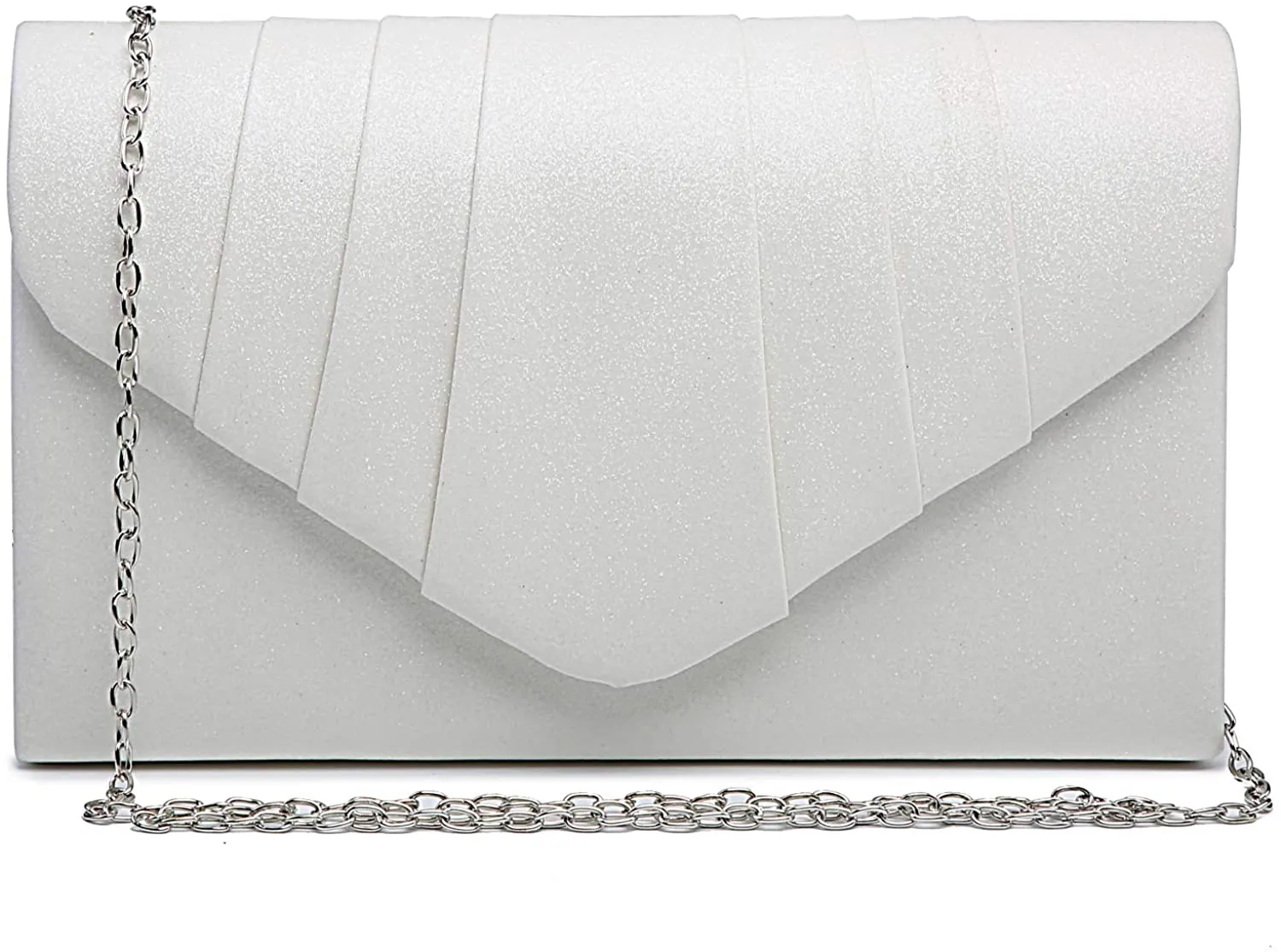 Pleated Red Velvet Envelope Clutch Handbag Bridal Purse