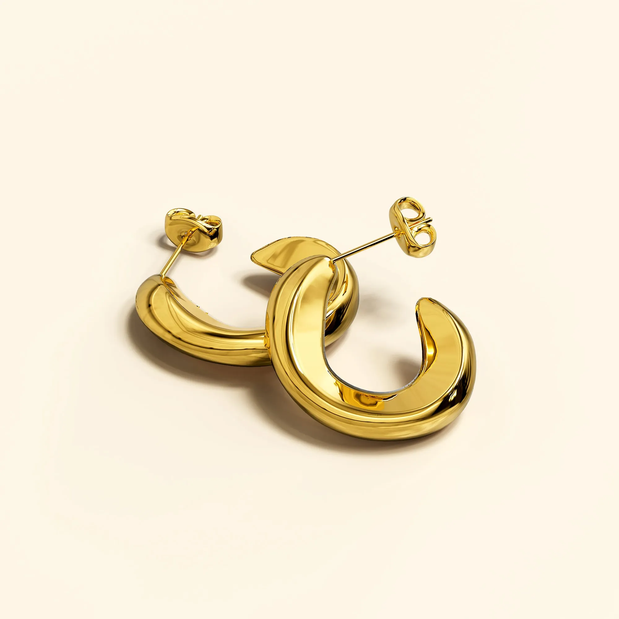 Precious Gold Stud Earrings