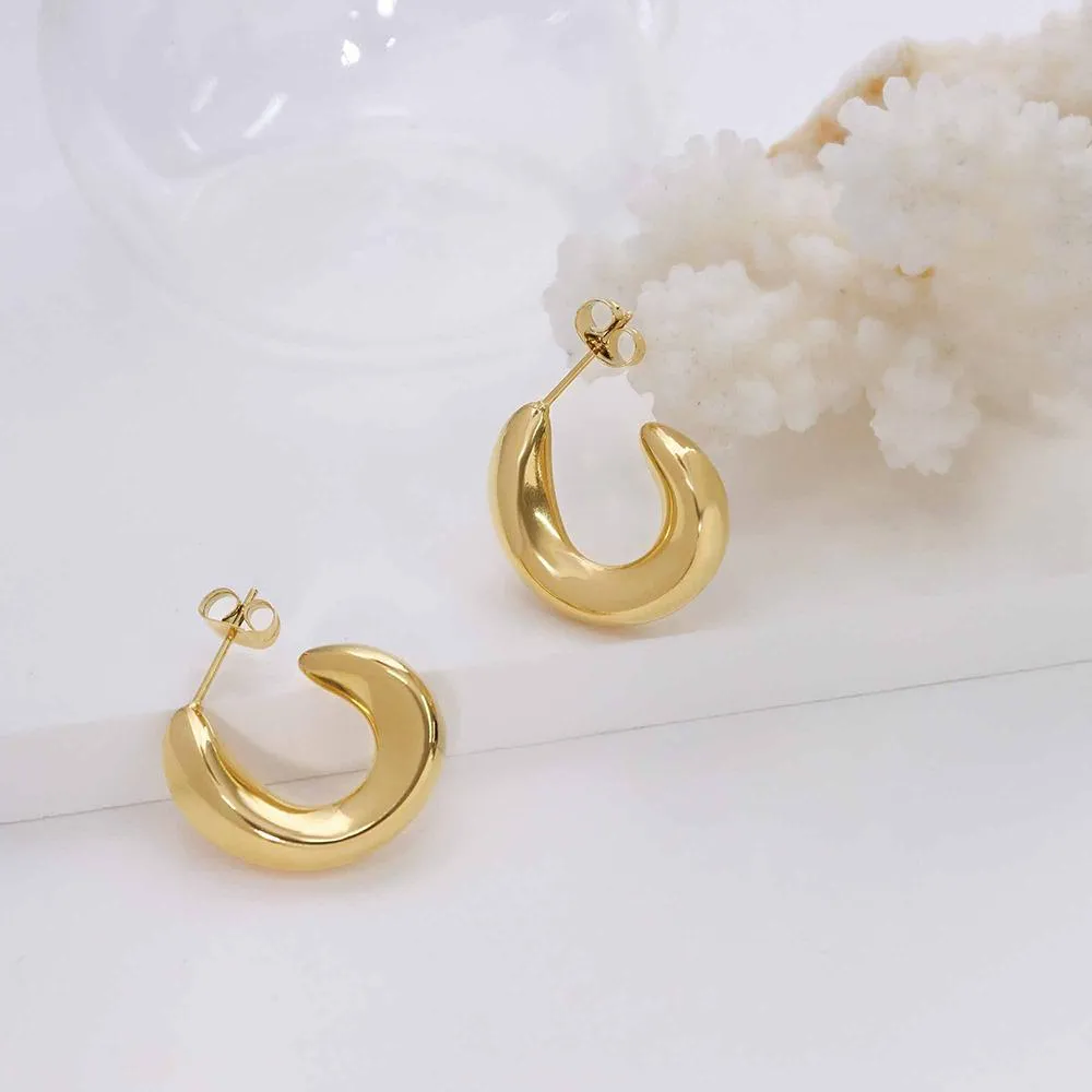 Precious Gold Stud Earrings