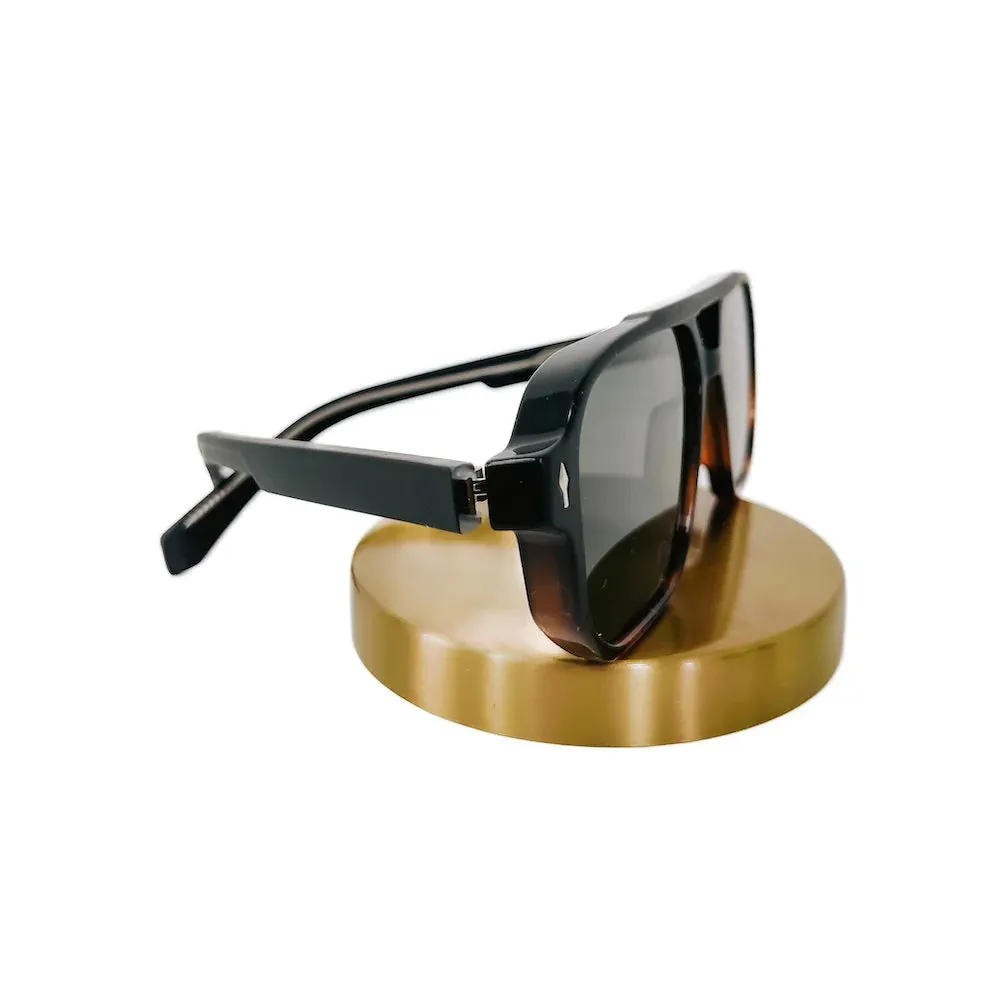 Pretty Simple Maverick Matte Double Bridge Aviator Sunglasses