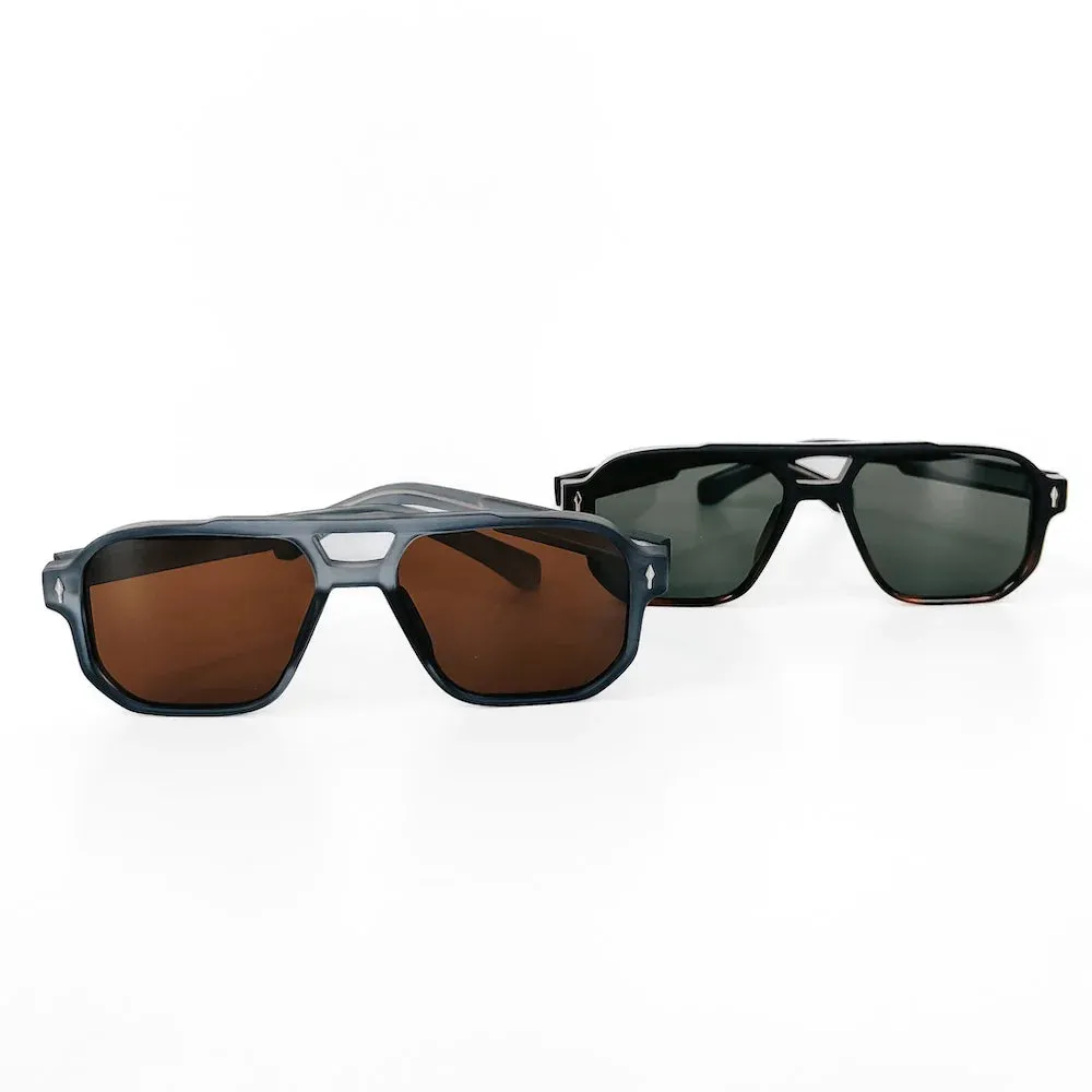 Pretty Simple Maverick Matte Double Bridge Aviator Sunglasses