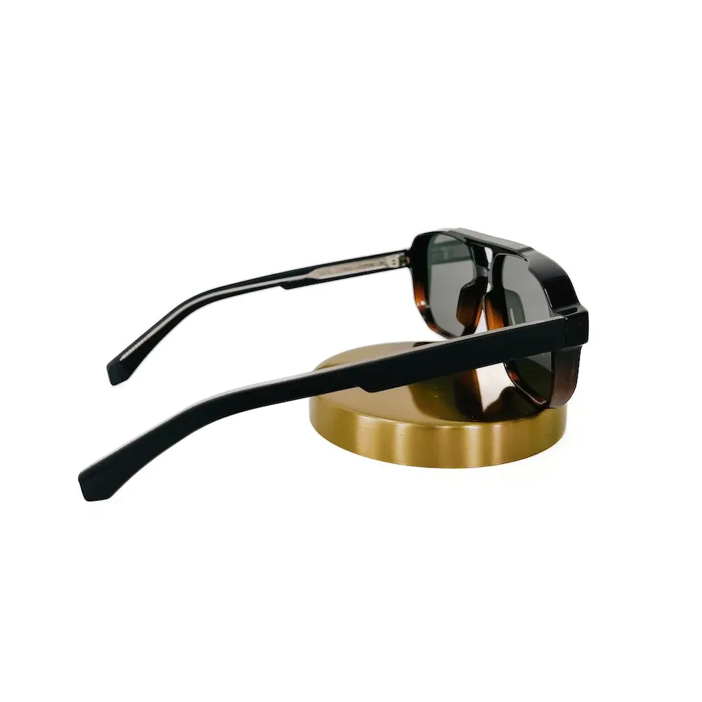Pretty Simple Maverick Matte Double Bridge Aviator Sunglasses