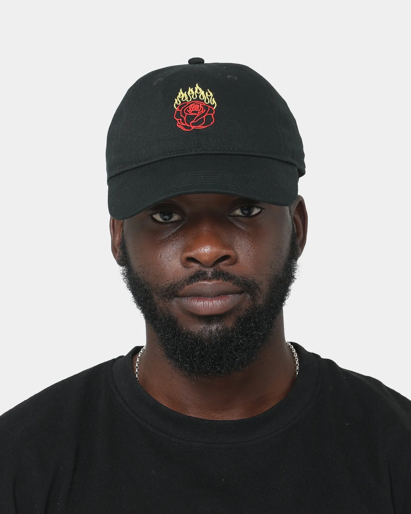 Rats Get Fat Rats Flame Rose Strapback Black