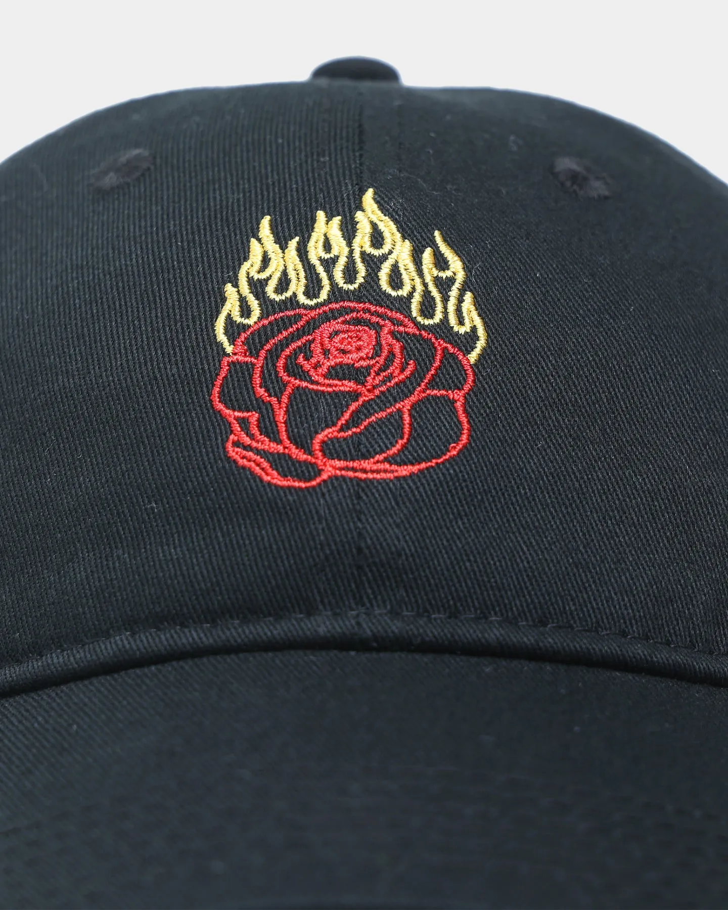Rats Get Fat Rats Flame Rose Strapback Black