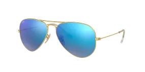 RAY BAN AVIATOR LARGE METAL GOLD | BLUE MIRROR