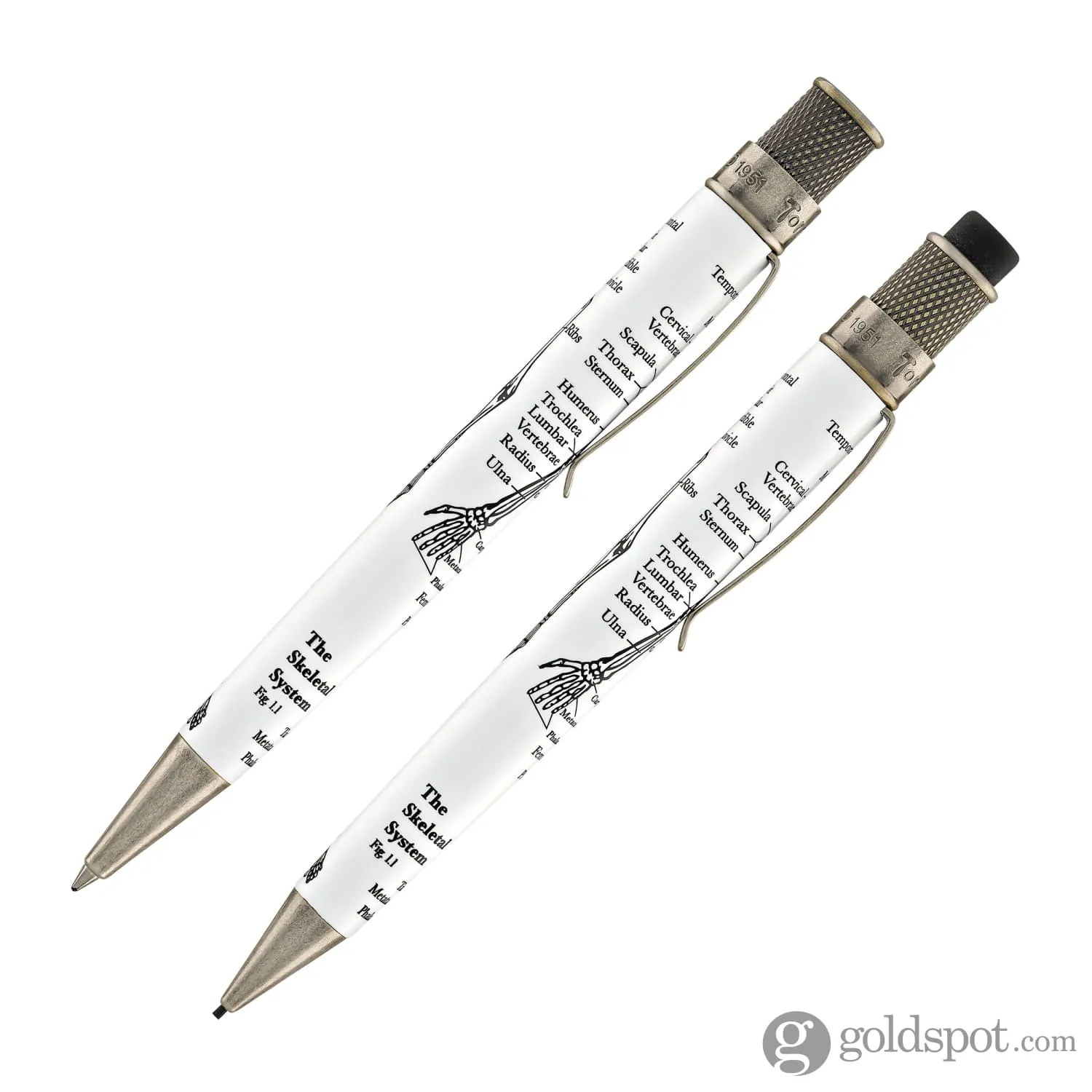 Retro 51 Tornado Dr. Gray Rollerball Pen & 1.15mm Mechanical Pencil Set