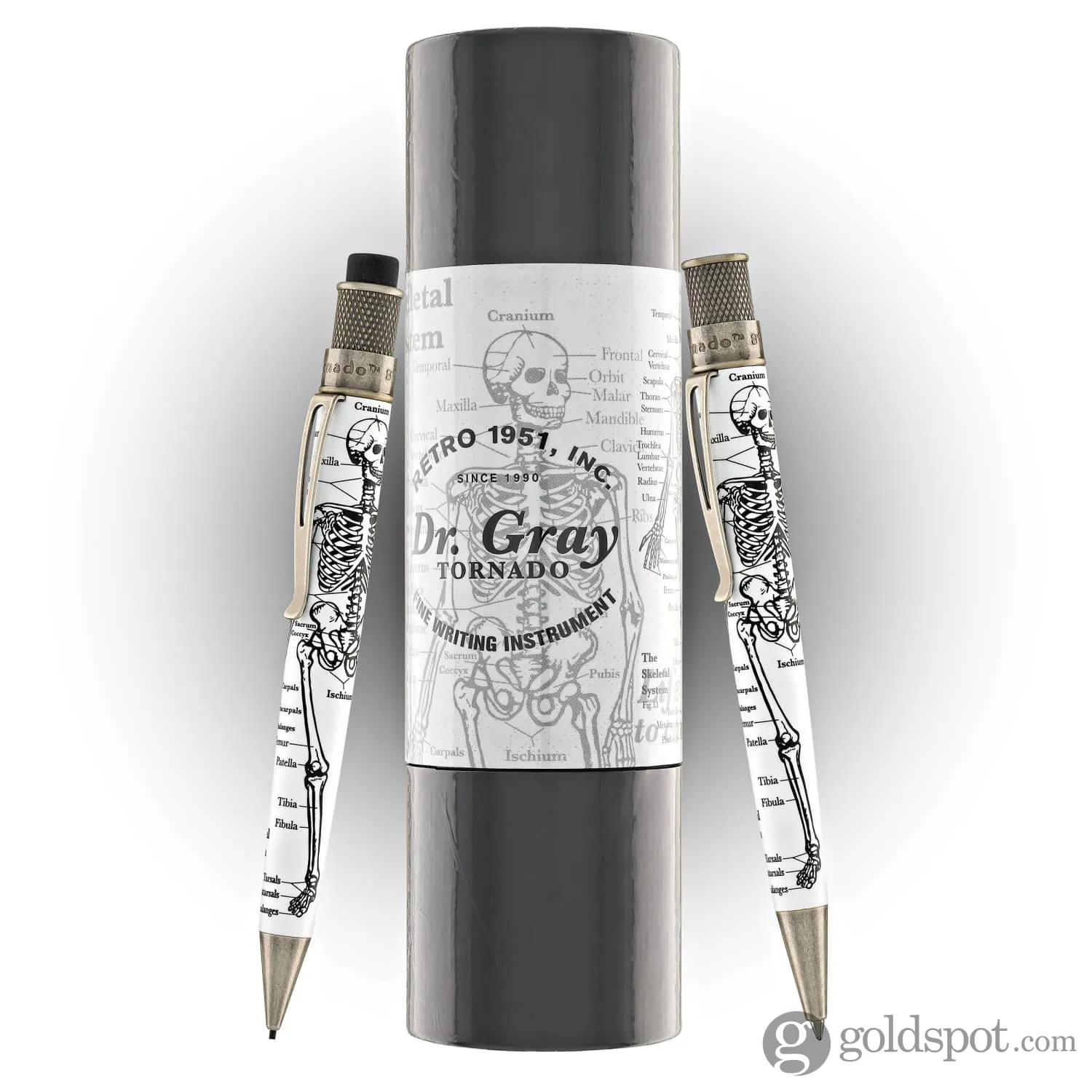 Retro 51 Tornado Dr. Gray Rollerball Pen & 1.15mm Mechanical Pencil Set