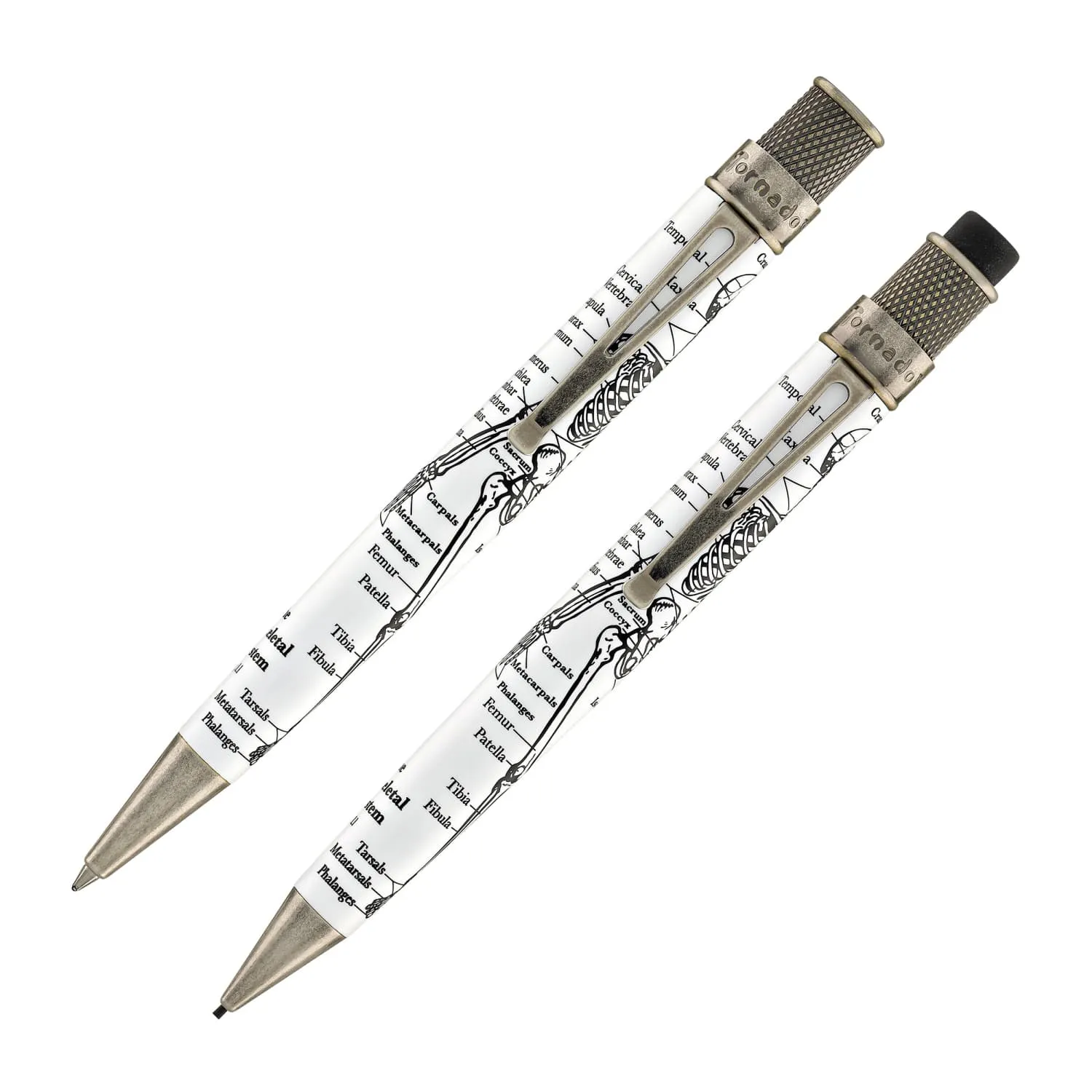 Retro 51 Tornado Dr. Gray Rollerball Pen & 1.15mm Mechanical Pencil Set
