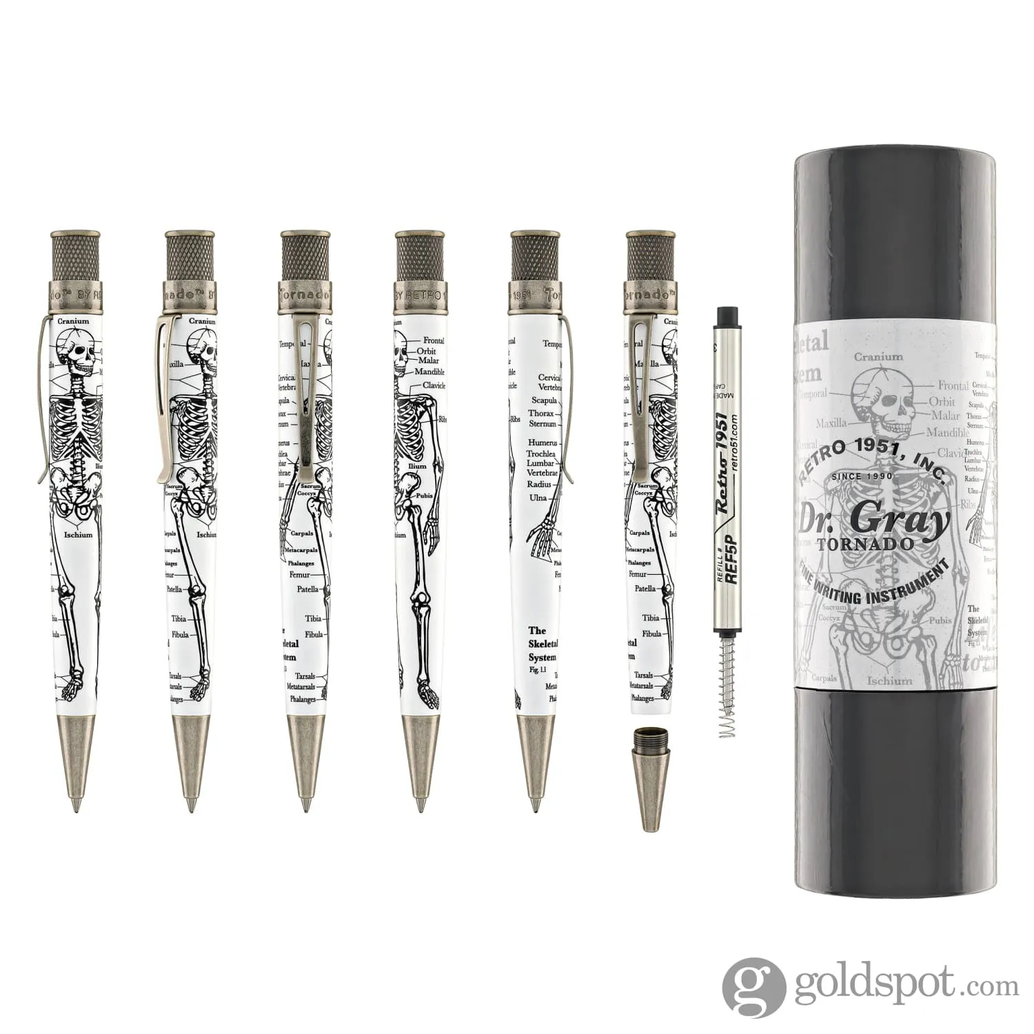 Retro 51 Tornado Dr. Gray Rollerball Pen & 1.15mm Mechanical Pencil Set