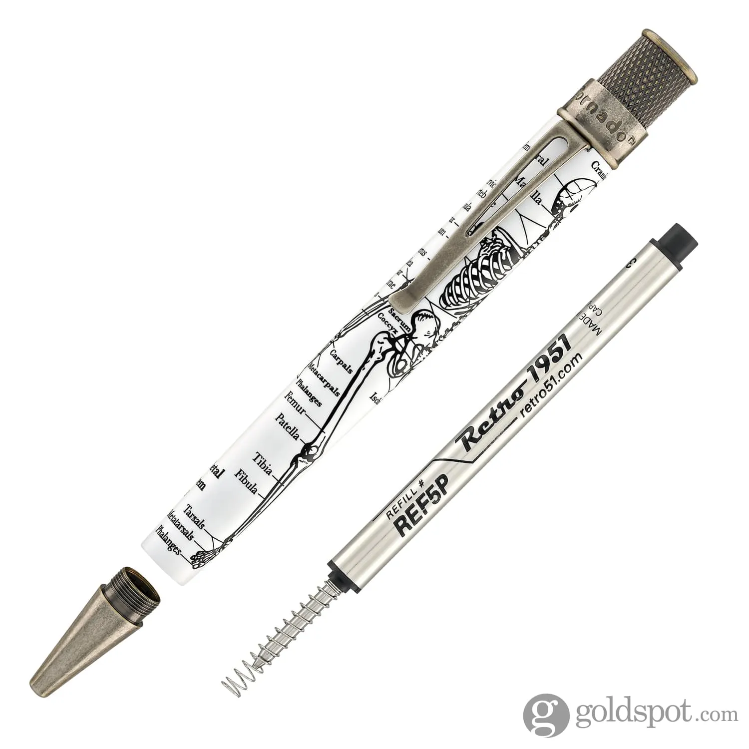 Retro 51 Tornado Dr. Gray Rollerball Pen & 1.15mm Mechanical Pencil Set