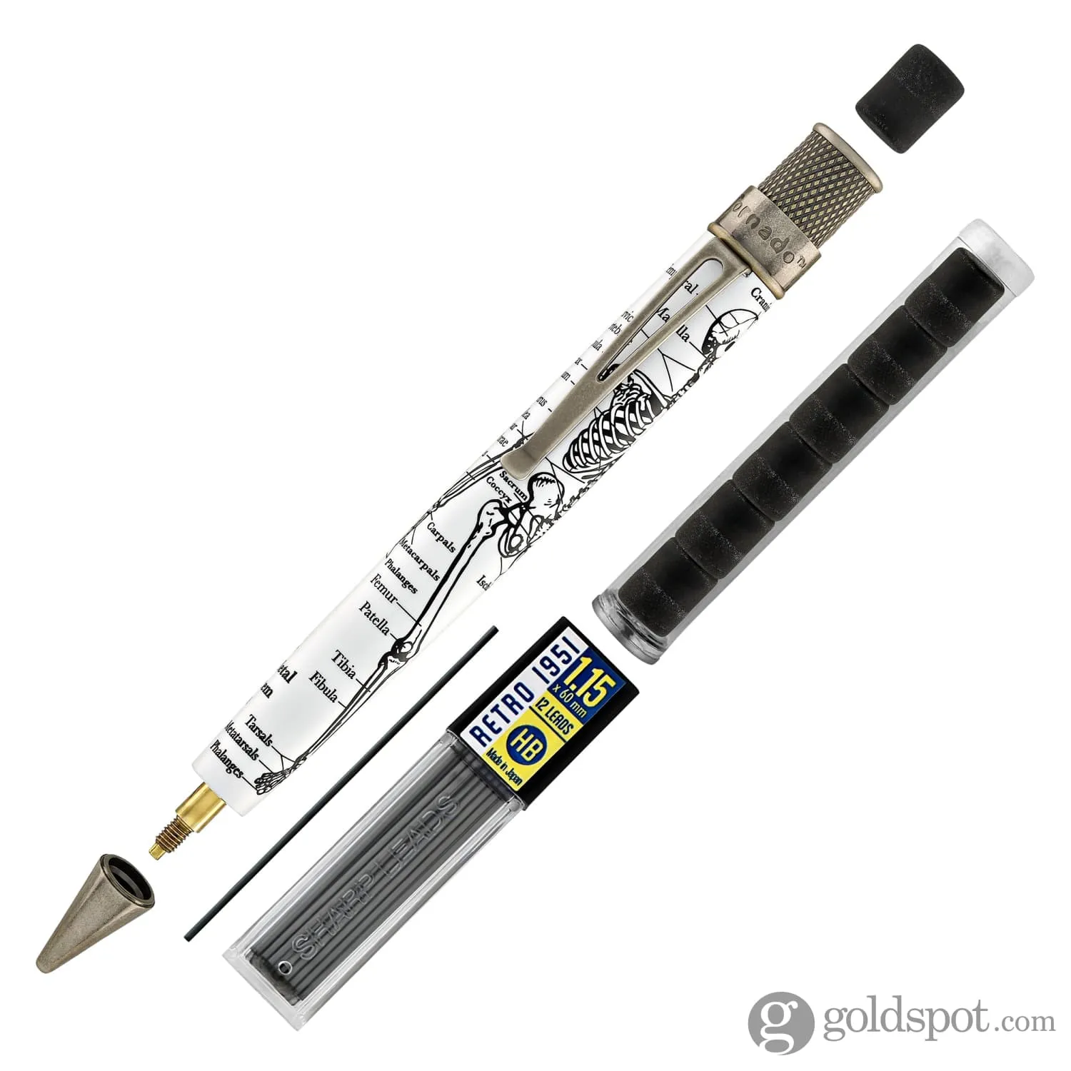 Retro 51 Tornado Dr. Gray Rollerball Pen & 1.15mm Mechanical Pencil Set