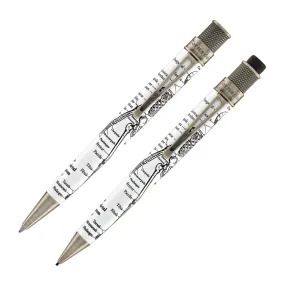 Retro 51 Tornado Dr. Gray Rollerball Pen & 1.15mm Mechanical Pencil Set