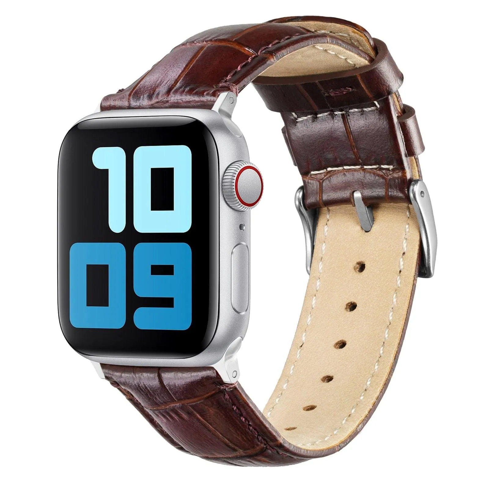 Ritche Dark Brown Leather Watch Bands For Apple Watch Series 1 - 7, SE