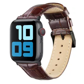 Ritche Dark Brown Leather Watch Bands For Apple Watch Series 1 - 7, SE