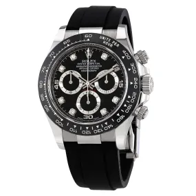 Rolex Cosmograph Daytona Black Diamond Dial Men's Chronograph Oysterflex Watch 116519BKDR