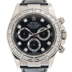 Rolex Cosmograph Daytona Chronograph Diamond Black Dial Men's Watch 116589BLADL