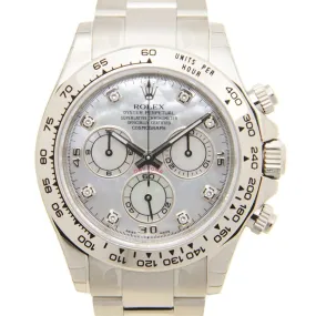 Rolex Cosmograph Daytona Mother of Pearl Diamond Dial Men's 18kt White Gold Oyster Watch 116509MDO