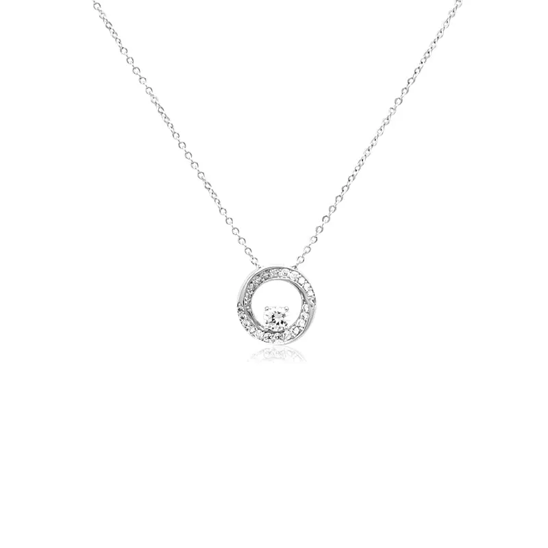 Round Cubic Zirconia Pendant