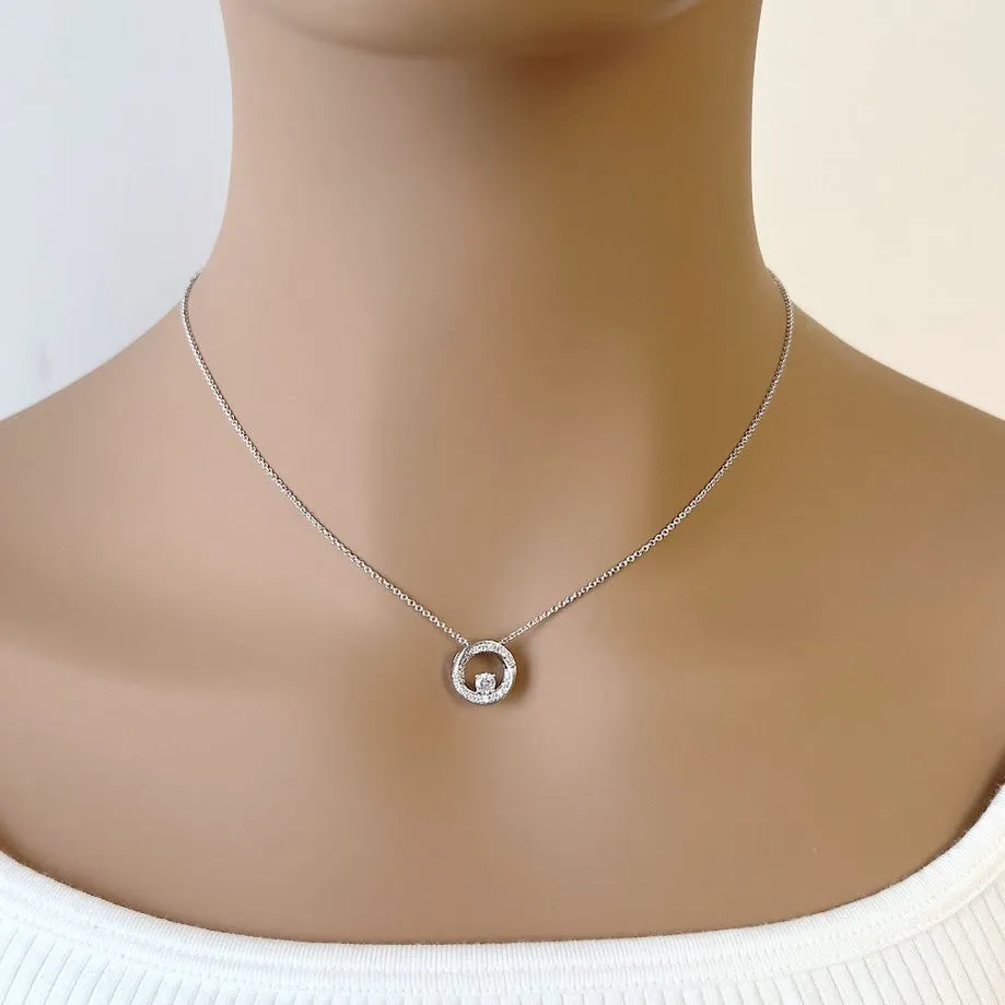 Round Cubic Zirconia Pendant