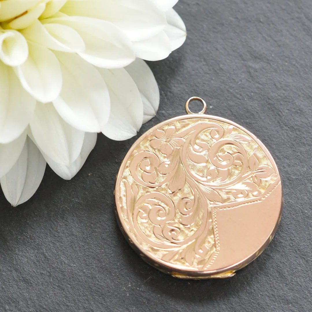 Round Rose Gold Locket