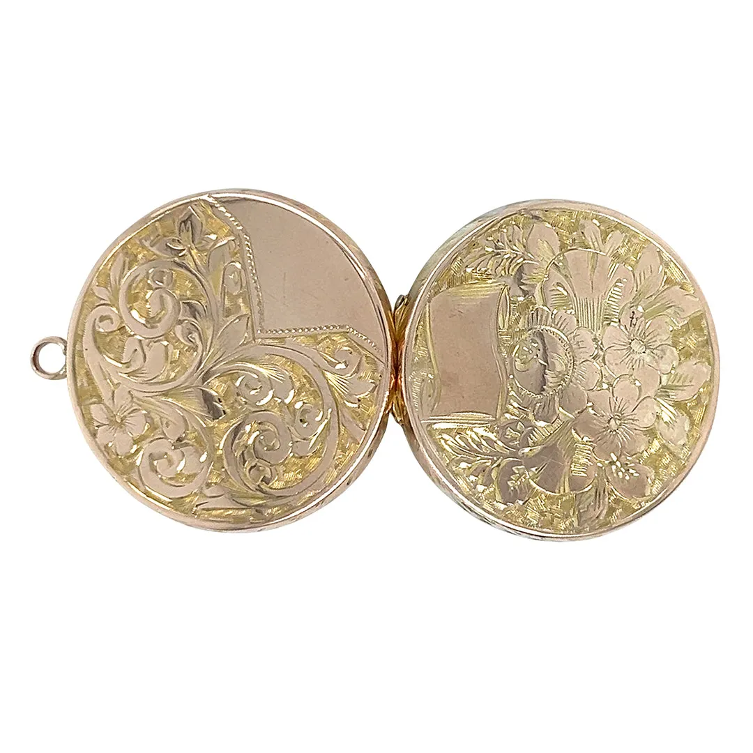 Round Rose Gold Locket