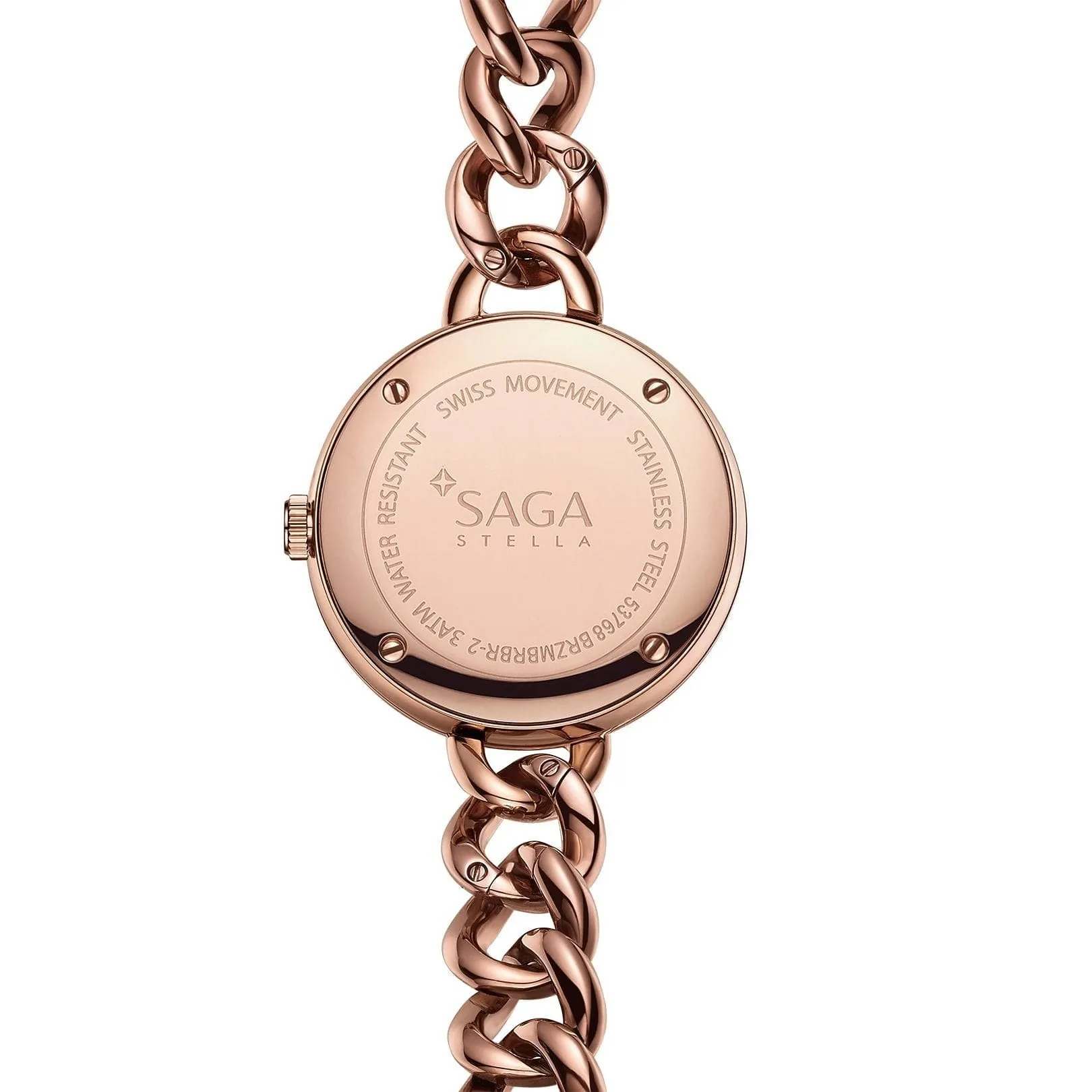 Saga Watches 316L Stainless Steel Brown 30 MM Ronda Swiss Women