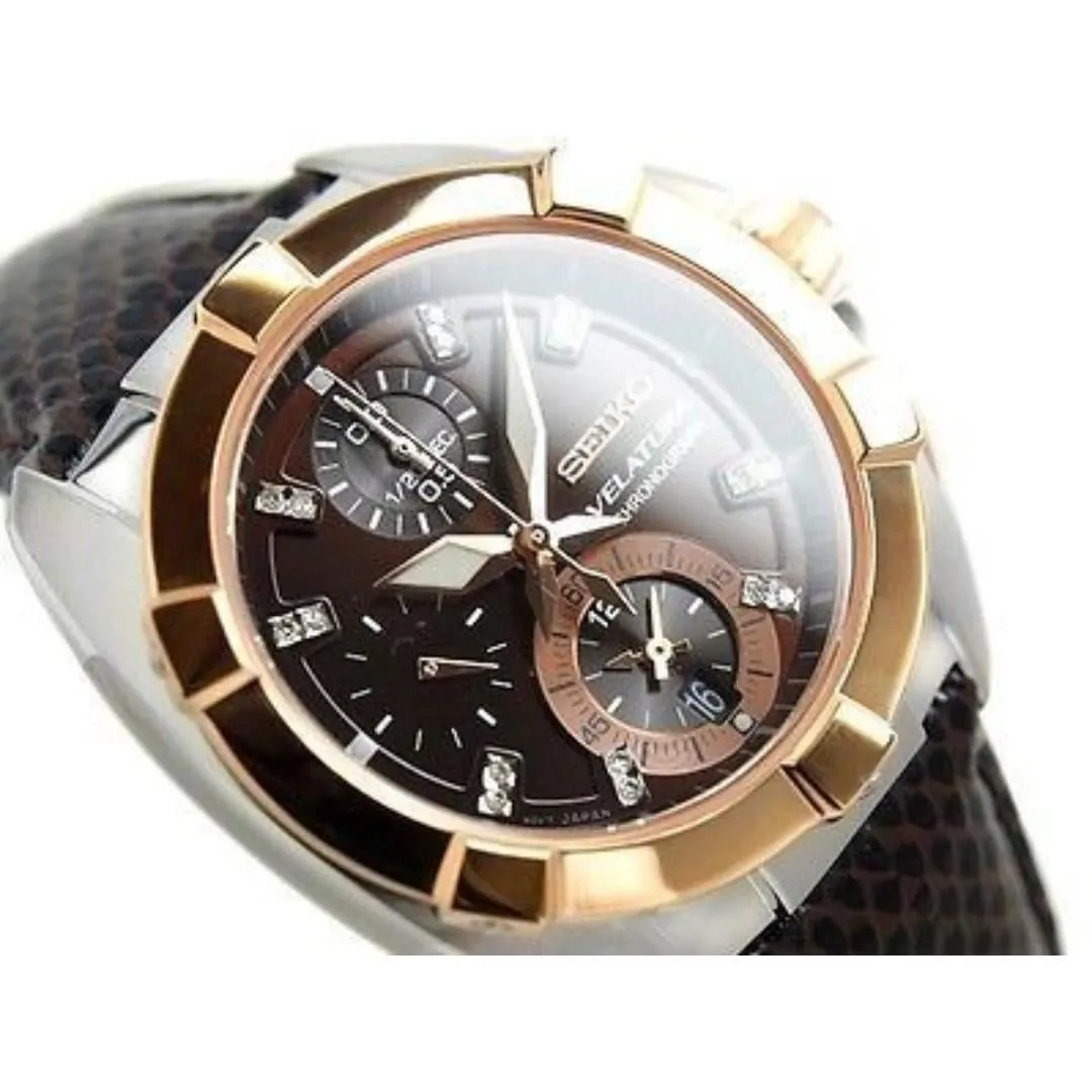 Seiko Velatura Chrono 16-Diamonds Sapphire Ladies Watch SNDZ20P1