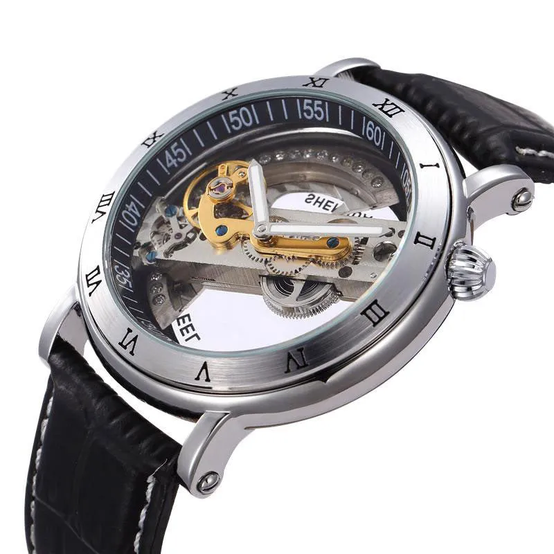Shenhua Skeleton Bridge Mechanical Men Watch