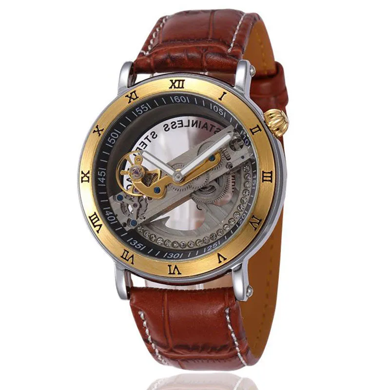 Shenhua Skeleton Bridge Mechanical Men Watch