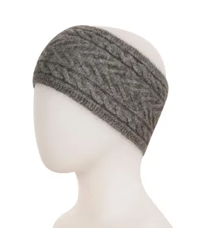 Silver Grey Cable Knit Headband - NX725