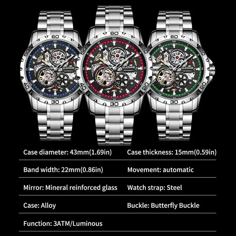 Skeleton Mens Watch Luxury Automatic Mechanical Watches