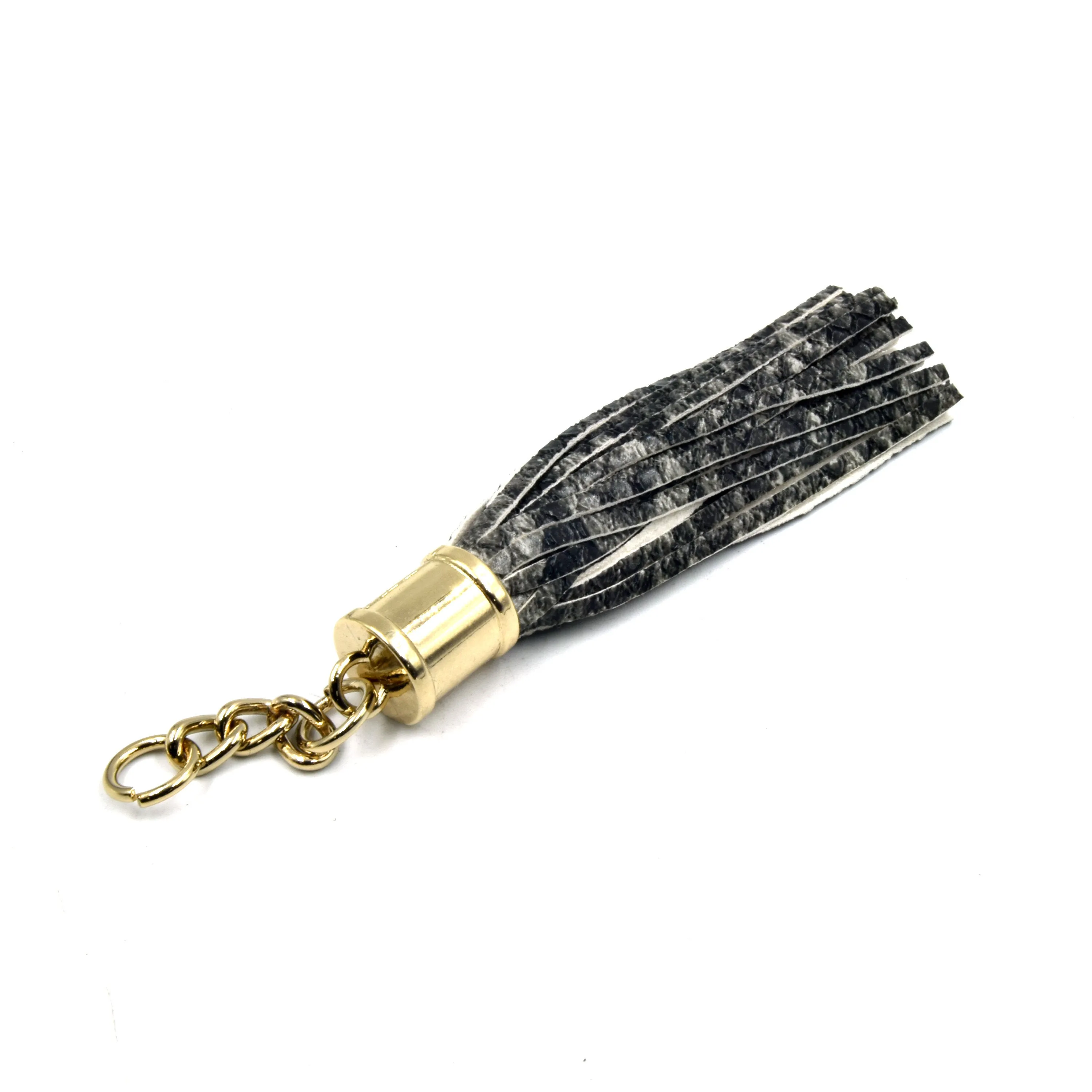 Snakeskin Tassels | 3 inch Faux Leather Snakeskin Tassel Pendants | Available in Red, Grey, and Brown Snakeskin