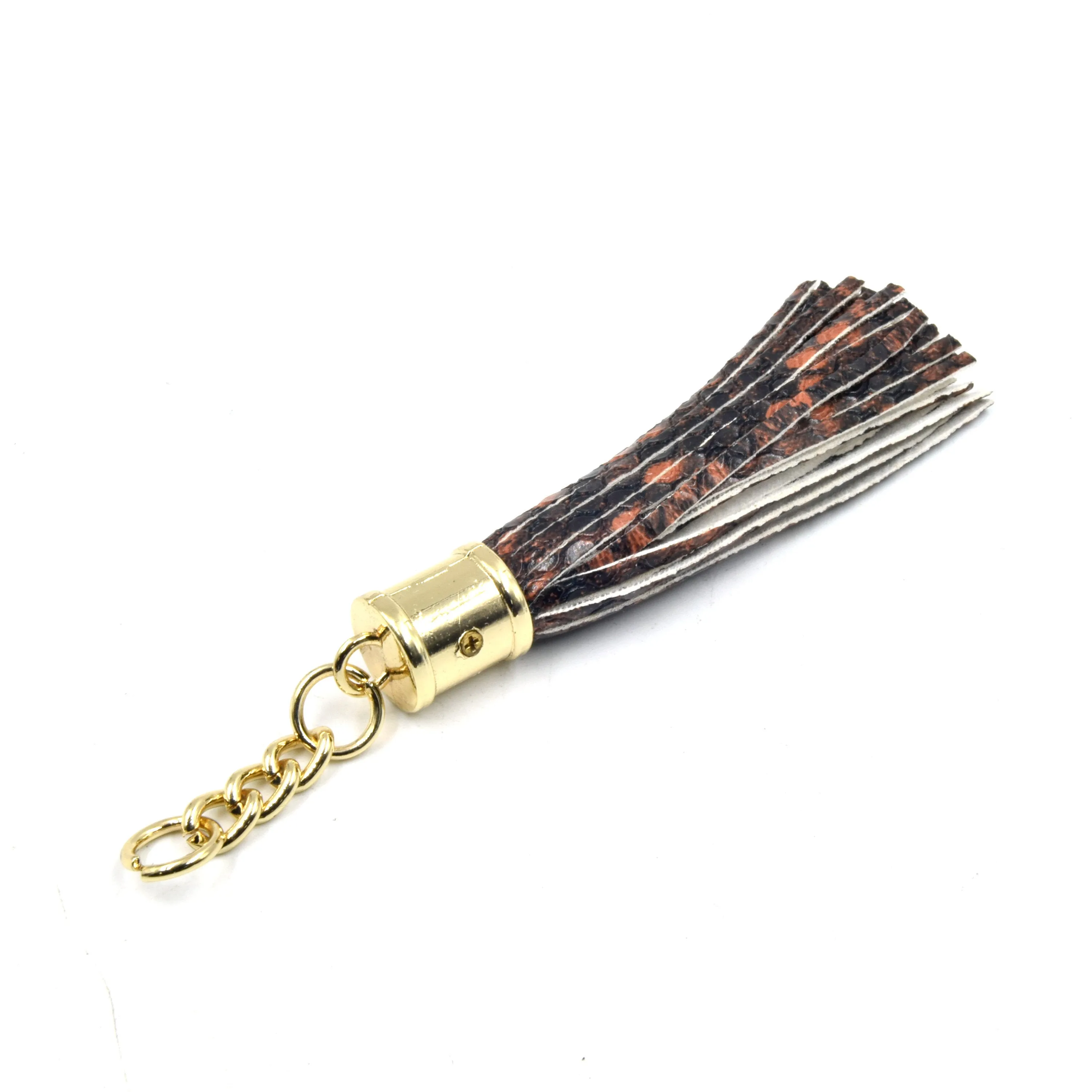 Snakeskin Tassels | 3 inch Faux Leather Snakeskin Tassel Pendants | Available in Red, Grey, and Brown Snakeskin