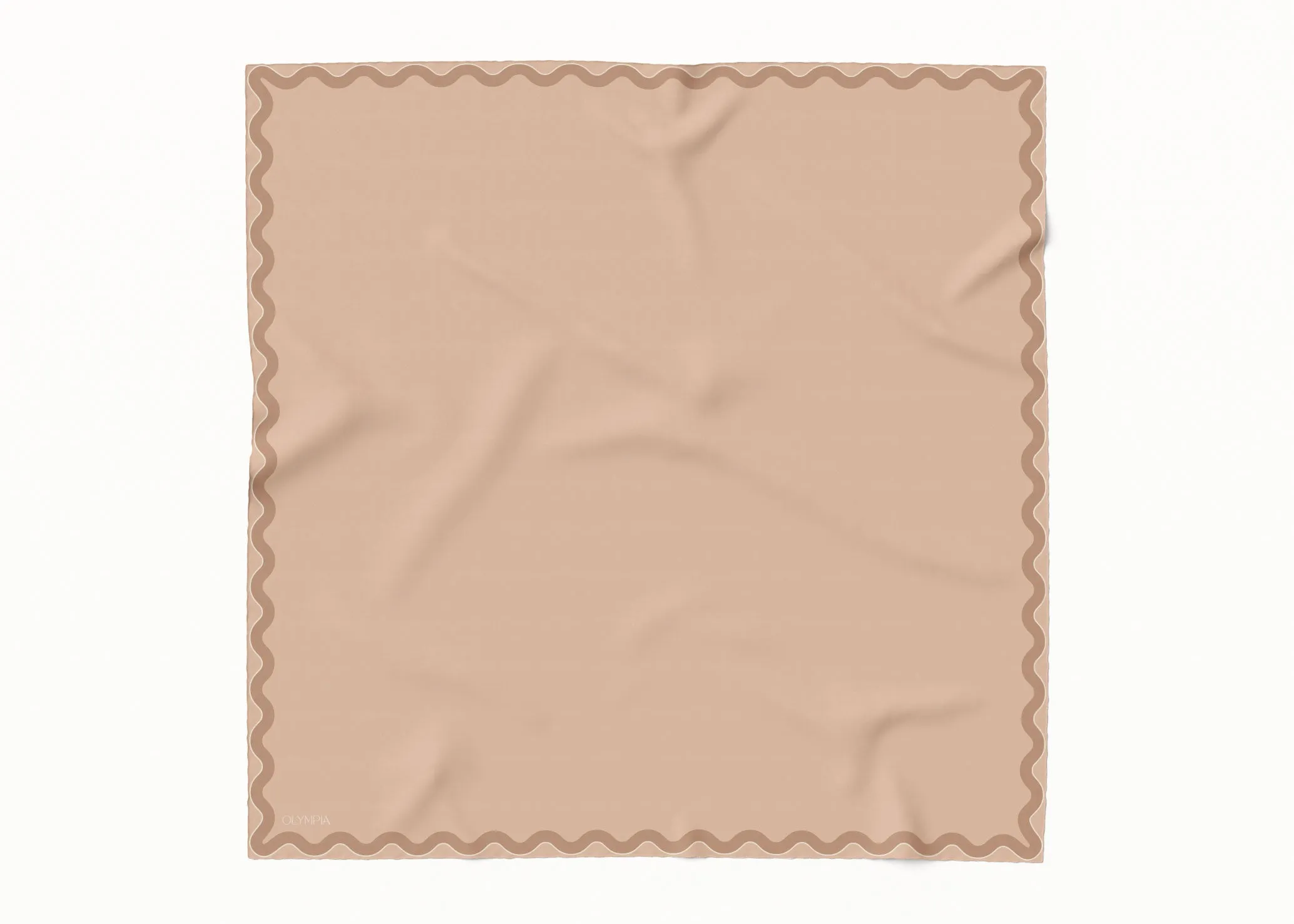 Sophie Peach Puff Silk Scarf - 89x89cm