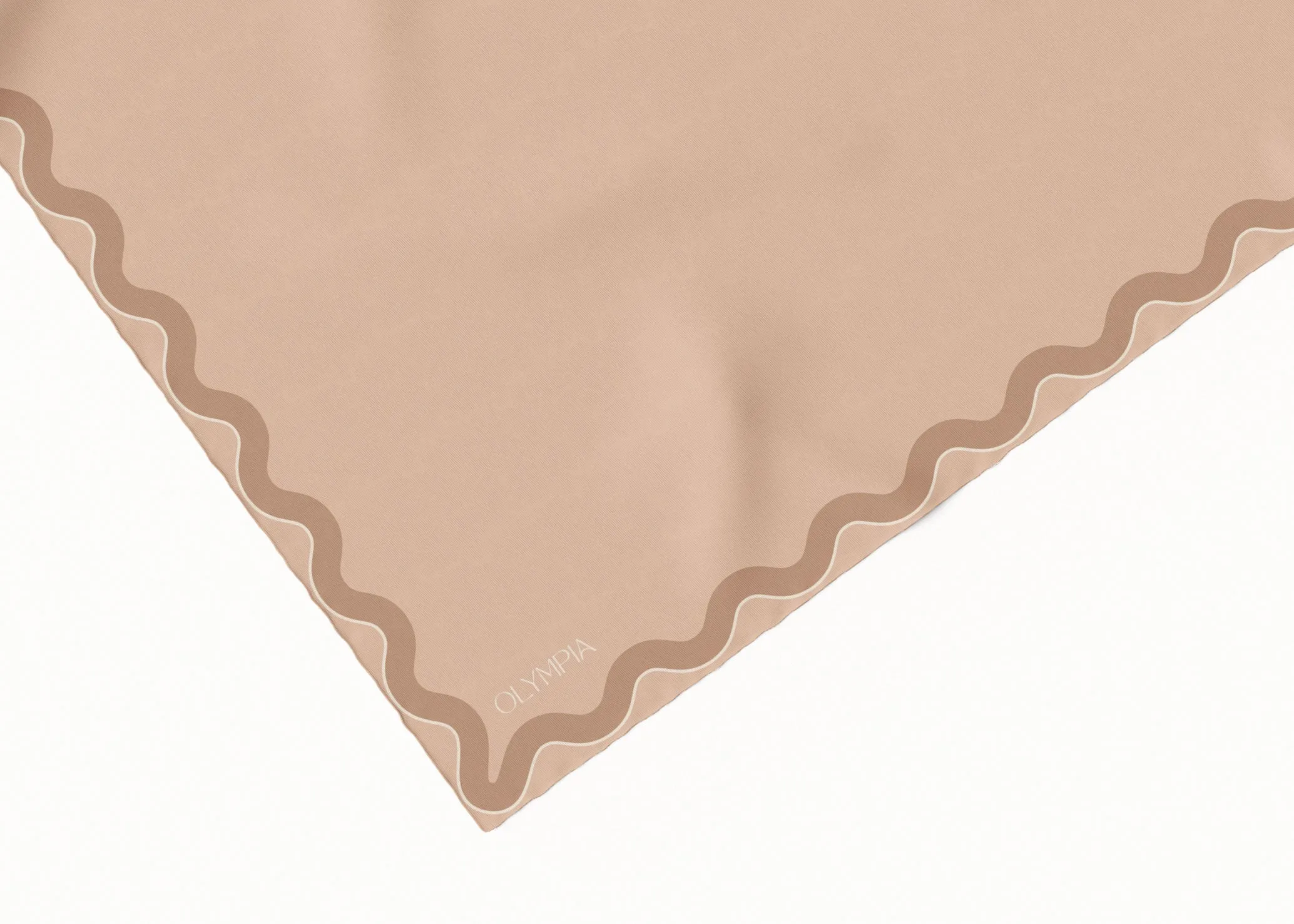 Sophie Peach Puff Silk Scarf - 89x89cm