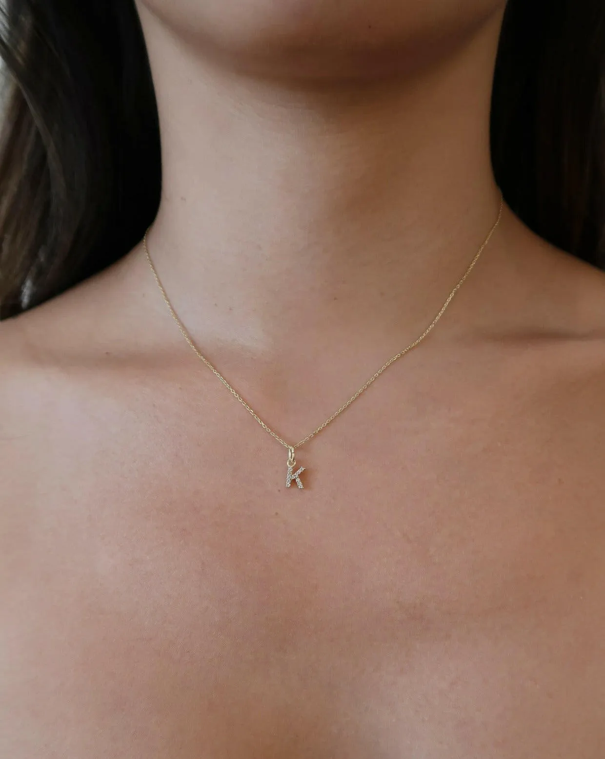 Sparkling Letter Necklace