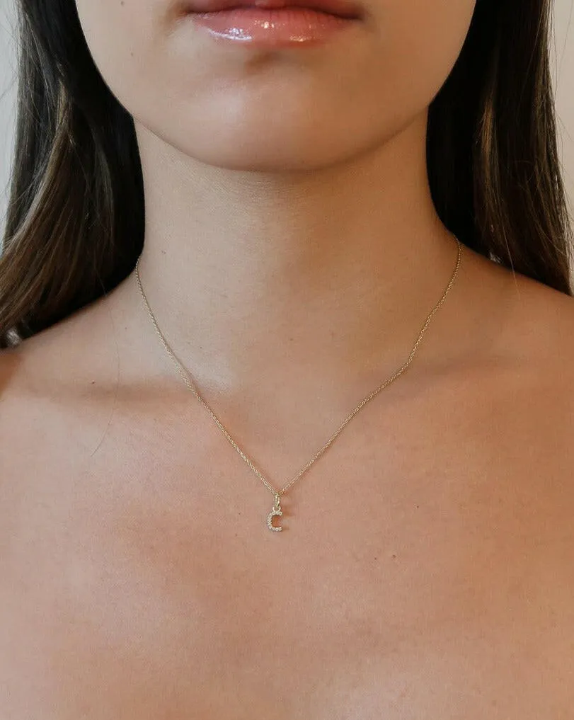 Sparkling Letter Necklace