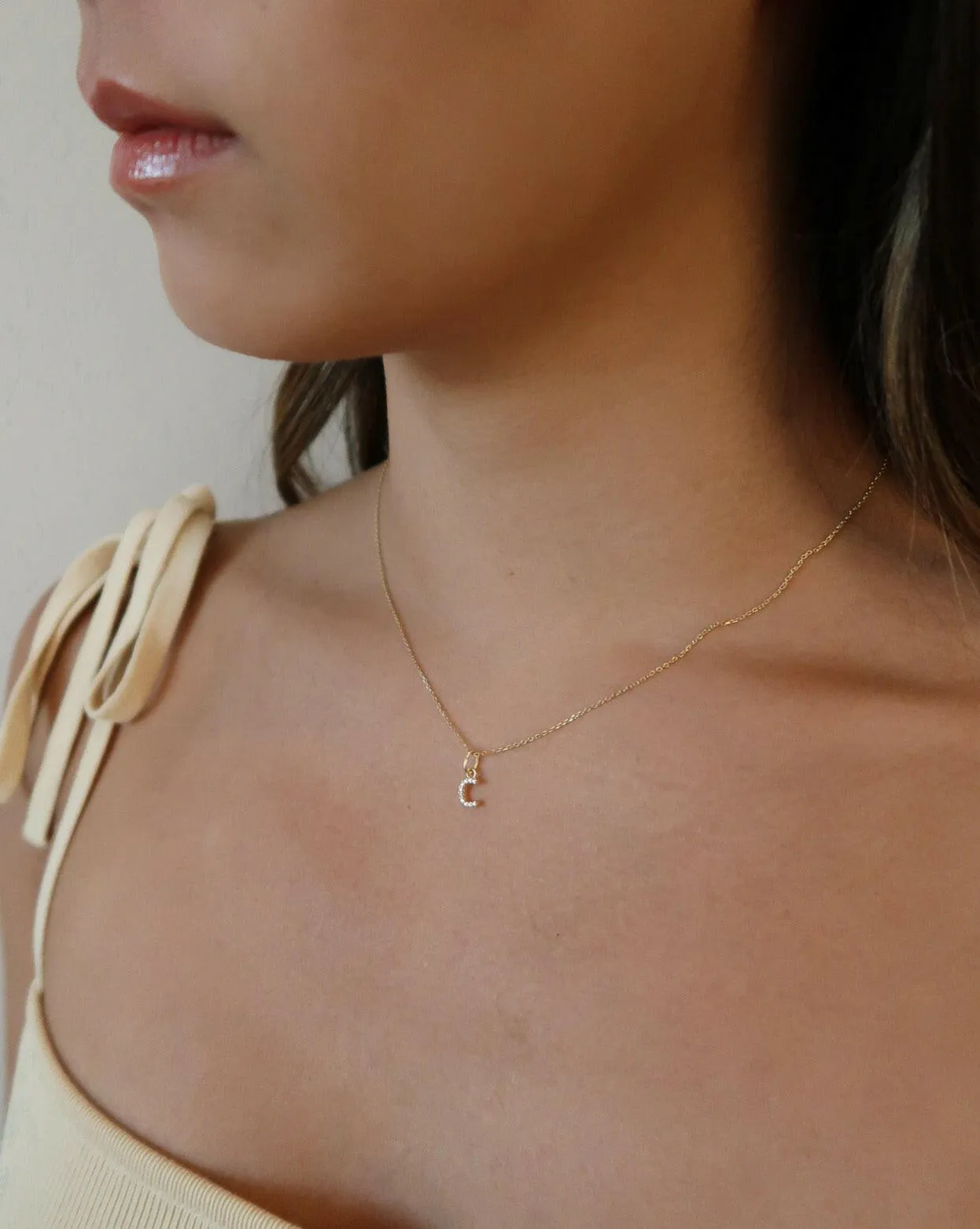Sparkling Letter Necklace