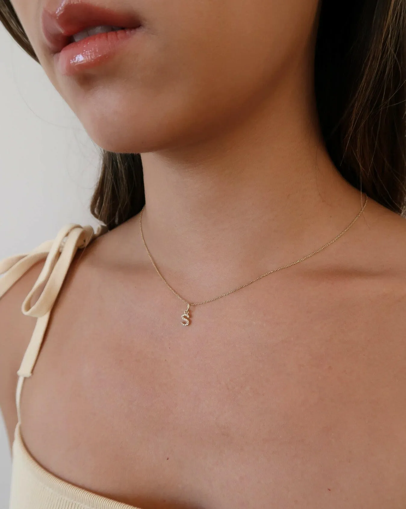 Sparkling Letter Necklace