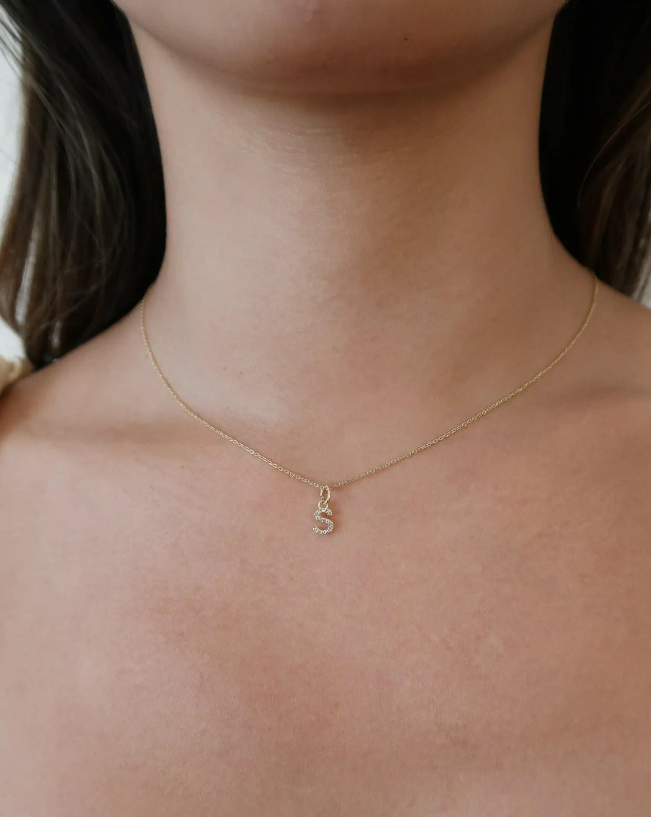 Sparkling Letter Necklace
