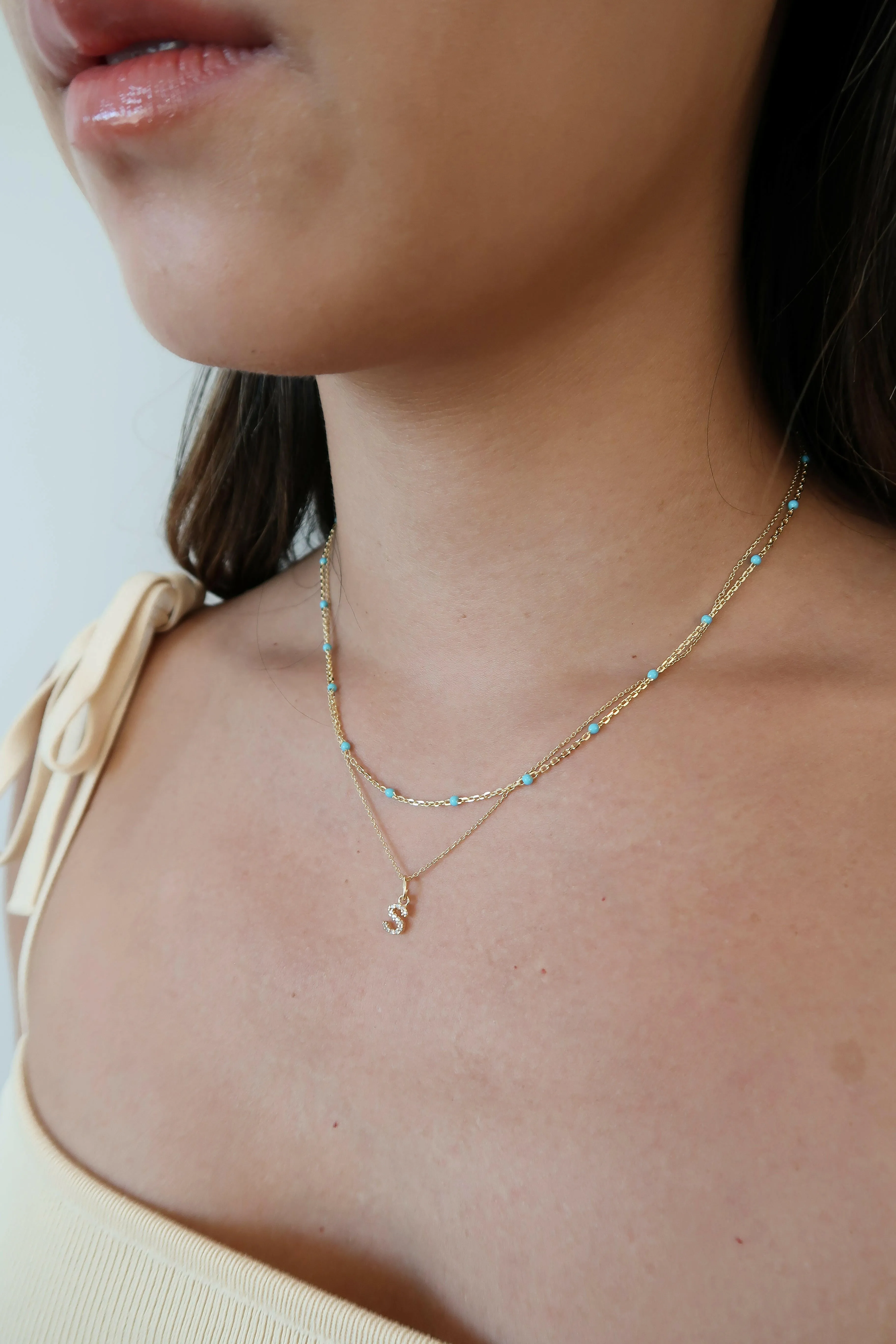 Sparkling Letter Necklace