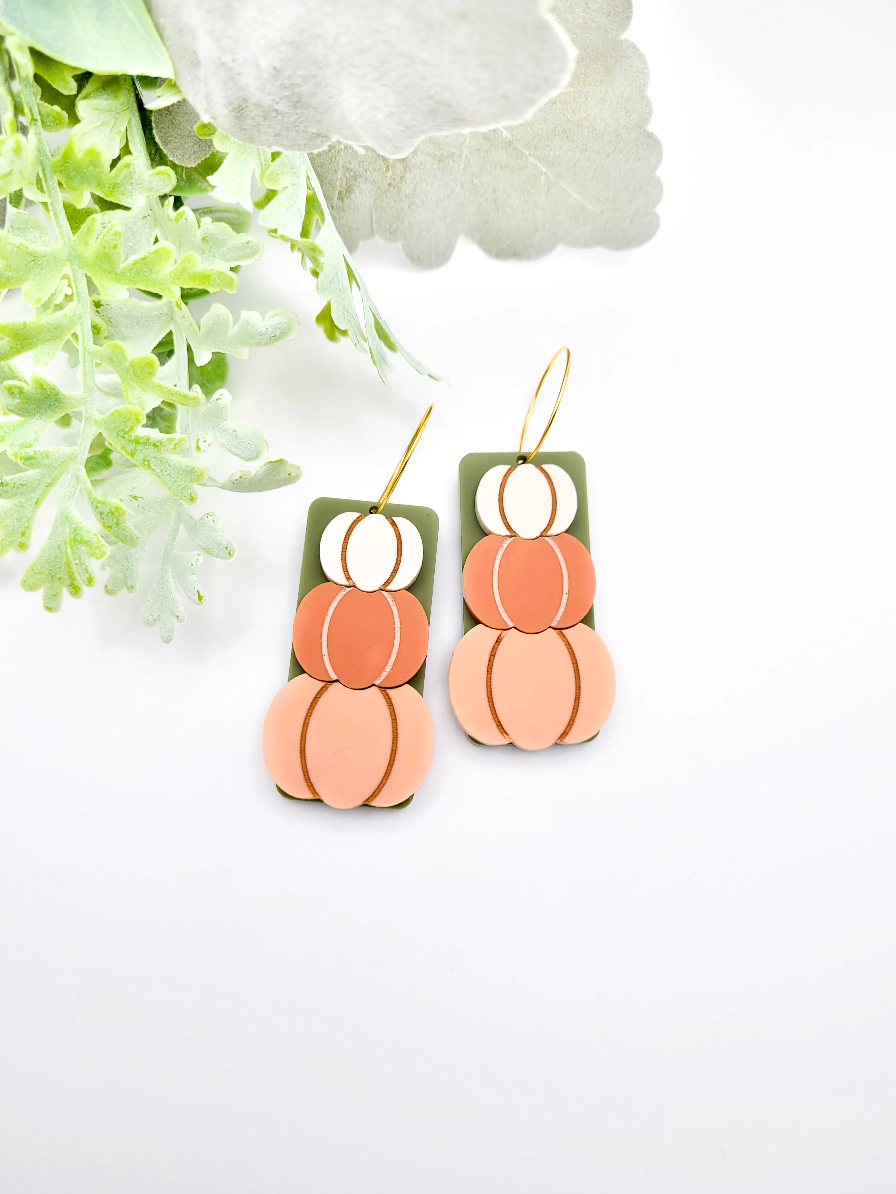 Stacked Pumpkin Earrings