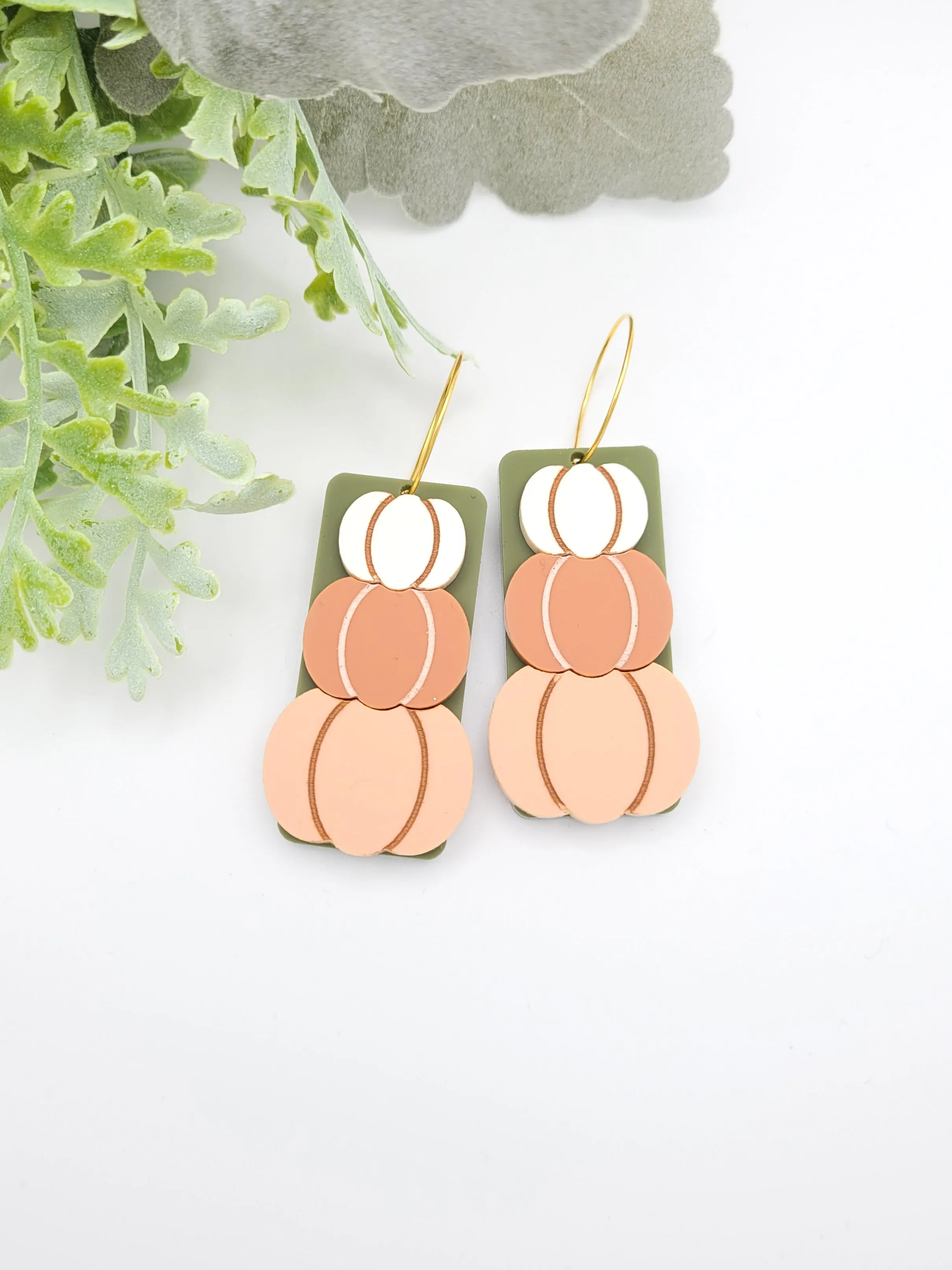 Stacked Pumpkin Earrings