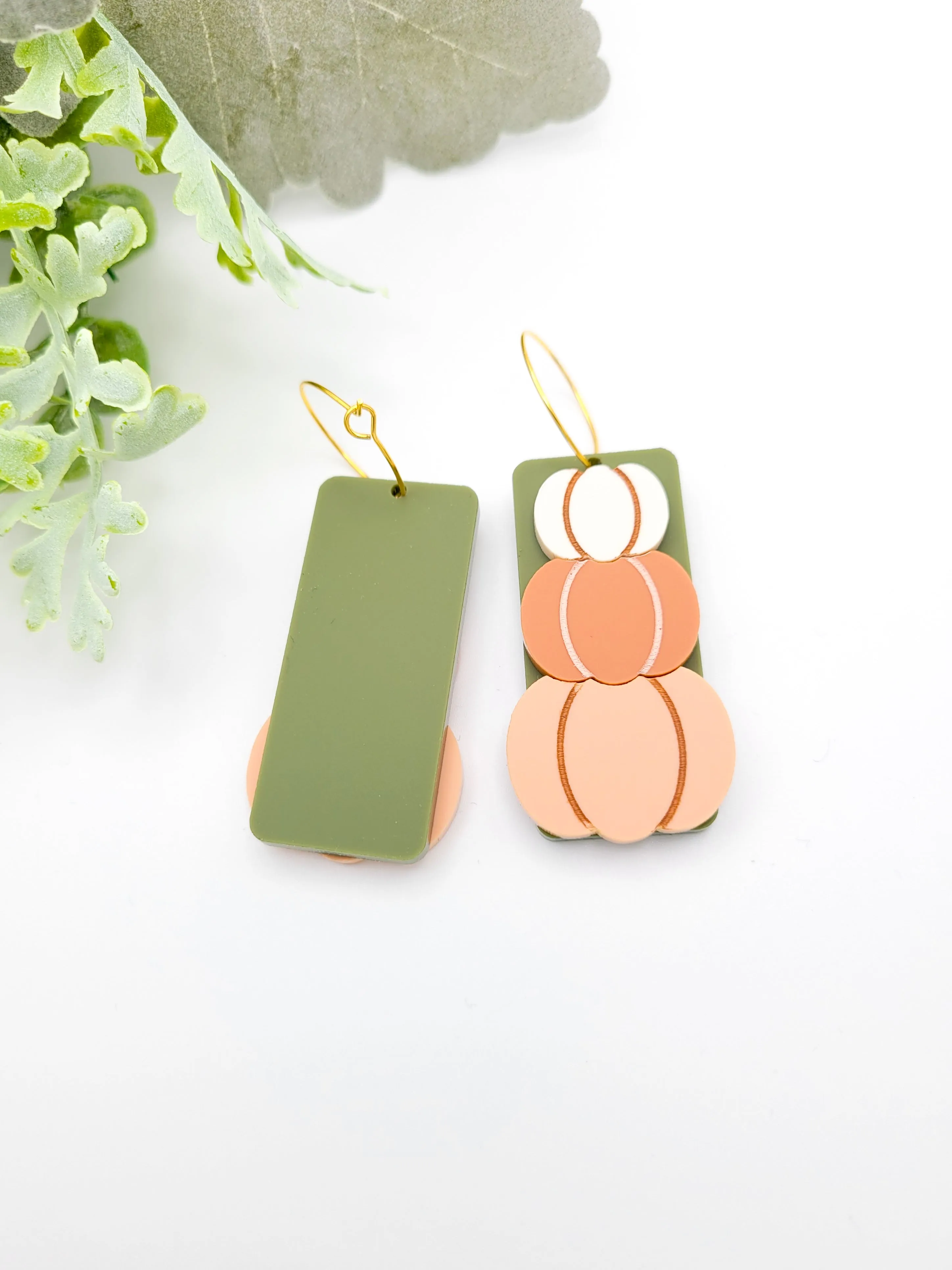 Stacked Pumpkin Earrings